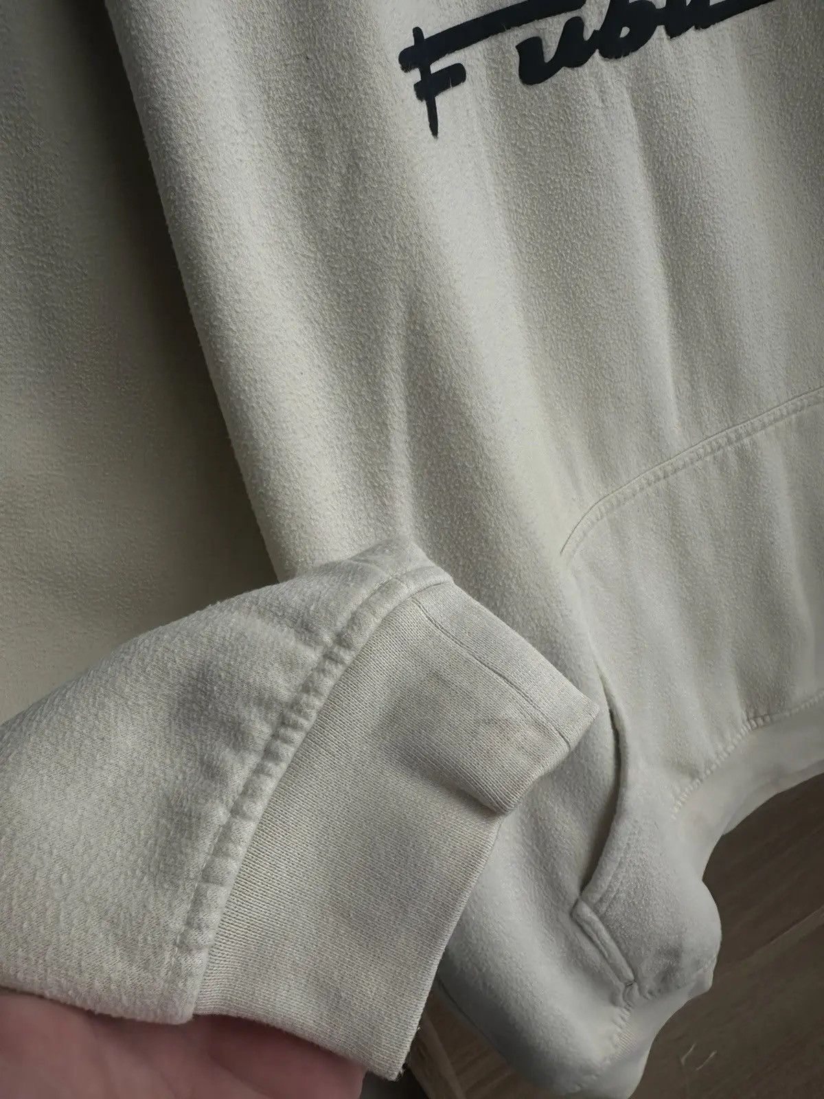 Fubu × Vintage Vintage Fubu Beige Center Logo Hoodie Size US XL / EU 56 / 4 - 11 Thumbnail