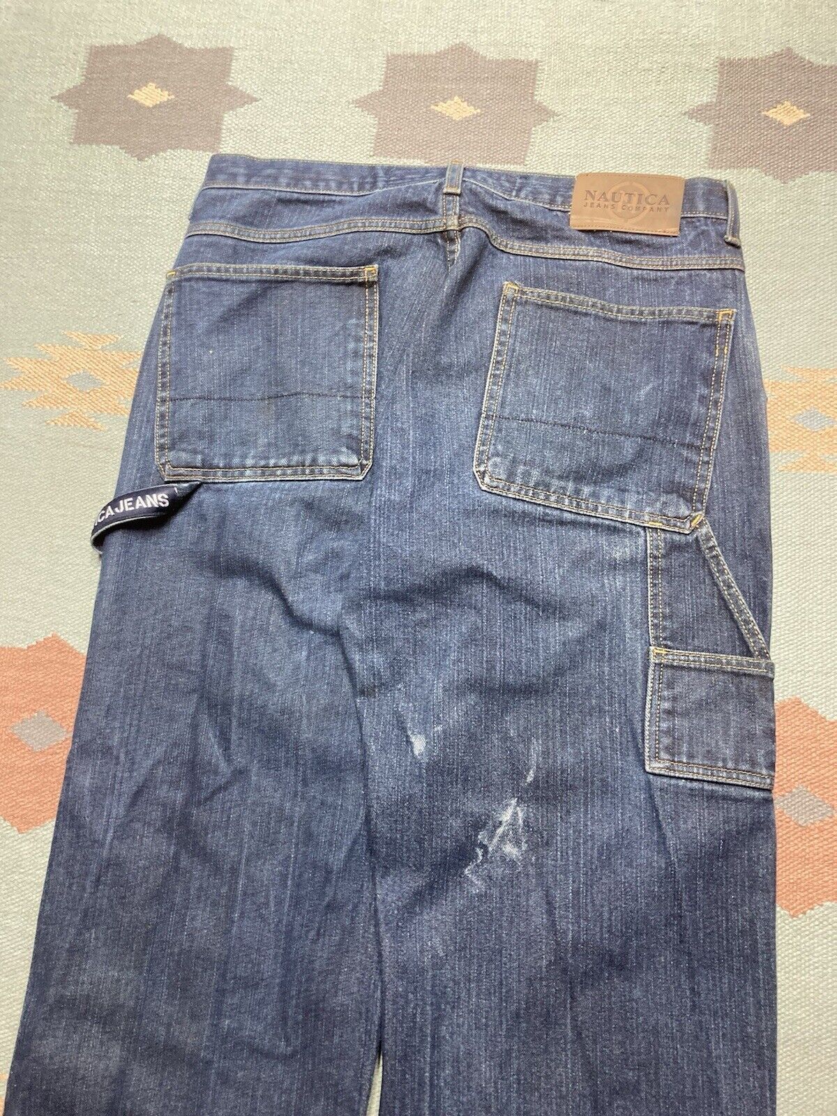 Nautica × Vintage VTG y2k baggy jeans nautica carpenter wide leg skater 34x29 Size US 34 / EU 50 - 3 Thumbnail