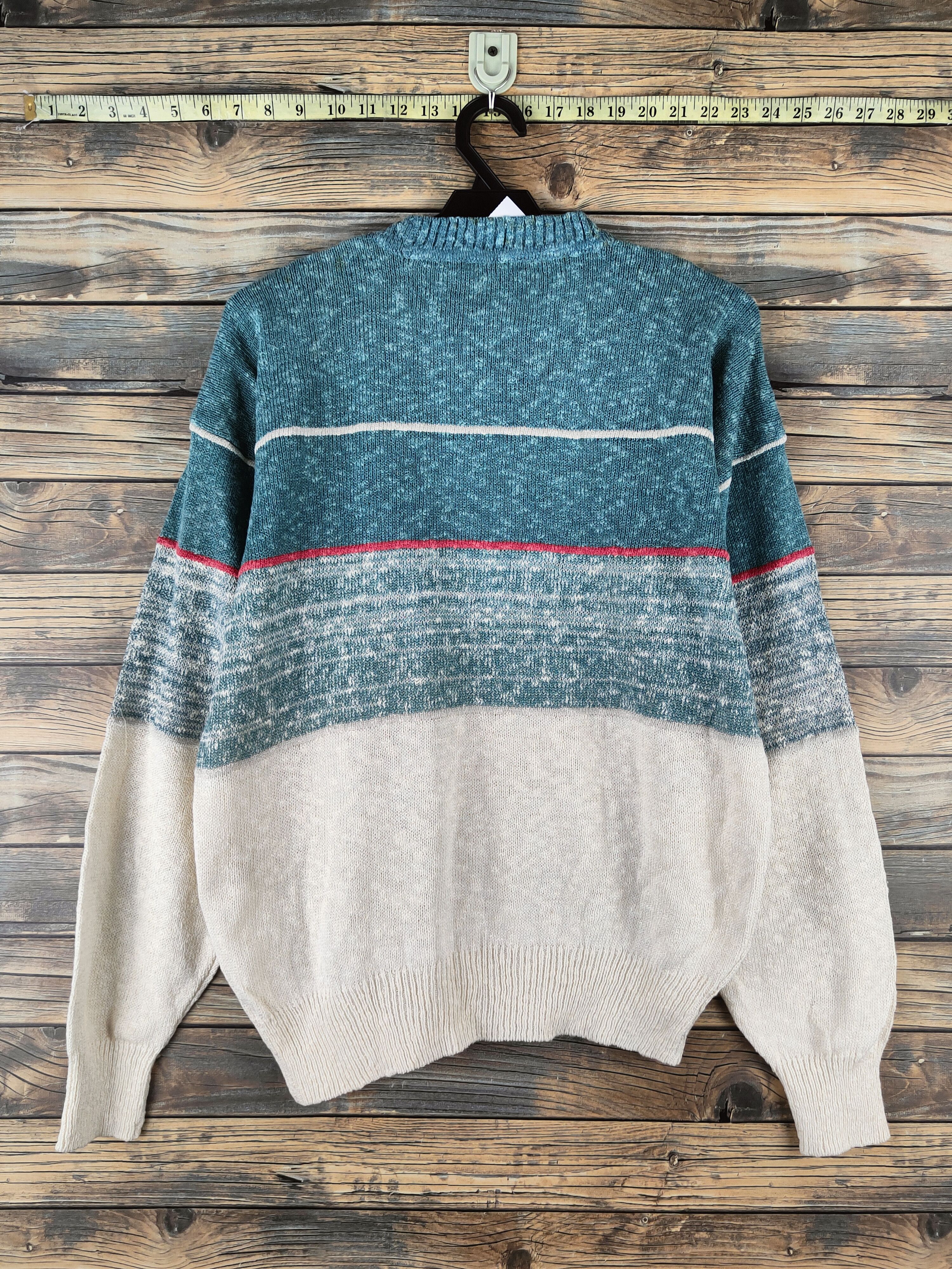 RENOWN DL Renown Green Ivory Knitwear Sweatshirts #46-195 Size US M / EU 48-50 / 2 - 7 Thumbnail