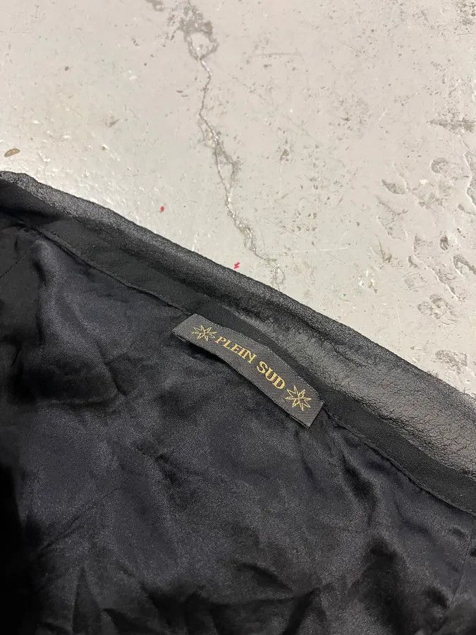 Vintage 1990s Plein Sud Black Silk Skirt Size 24" / US 00 / IT 34 - 9 Thumbnail