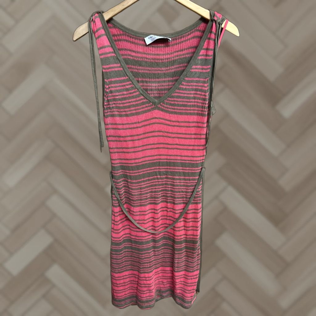 Trina Turk Trina Turk Womens Tank Dress Pink Knit Long L Dress Size L Size L / US 10 / IT 46 - 1 Thumbnail