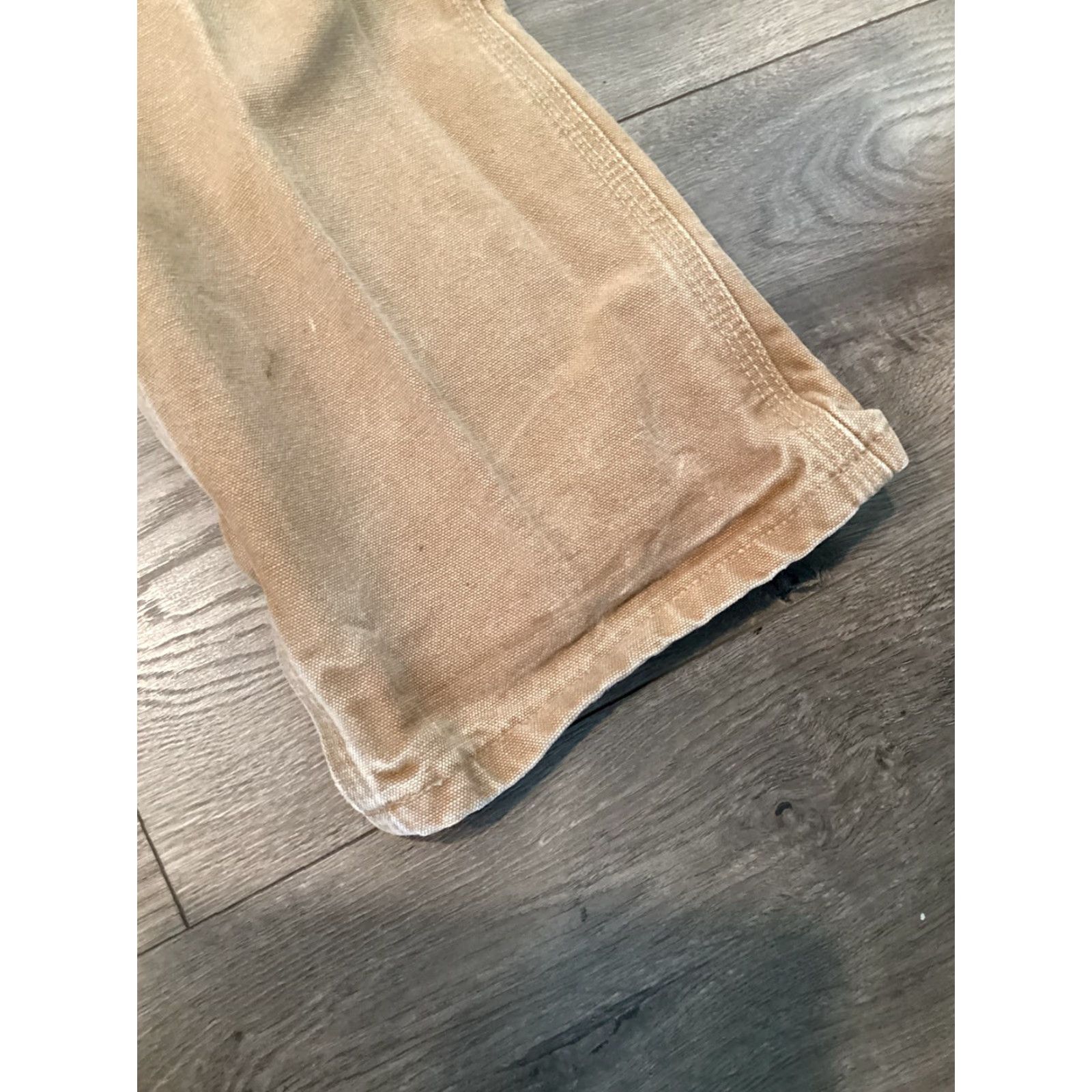 Carhartt VINTAGE Carhartt Jeans Pant Work Distressed Double Knee Denim Tan 34x34 Mens Regular Inseam 30 Size US 34 / EU 50 - 4 Thumbnail