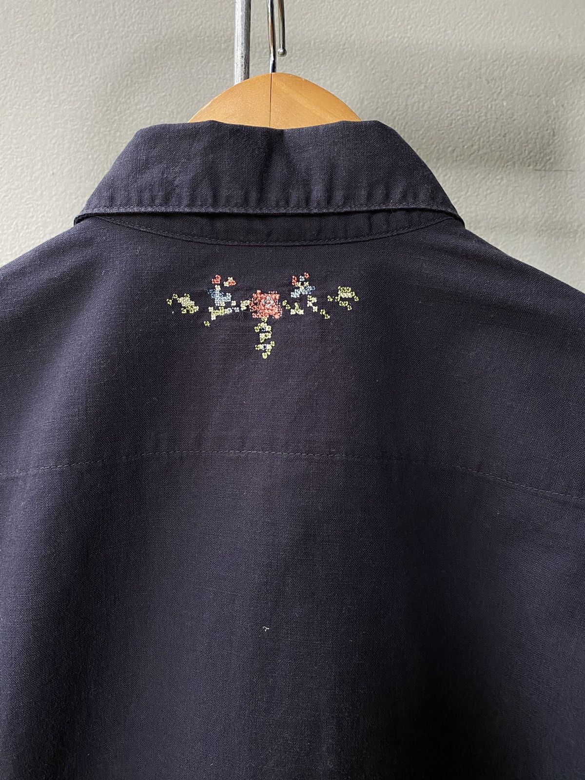 45rpm 45 RPM floral Cross stitch embroidered shirt Size XS / US 0-2 / IT 36-38 - 4 Thumbnail