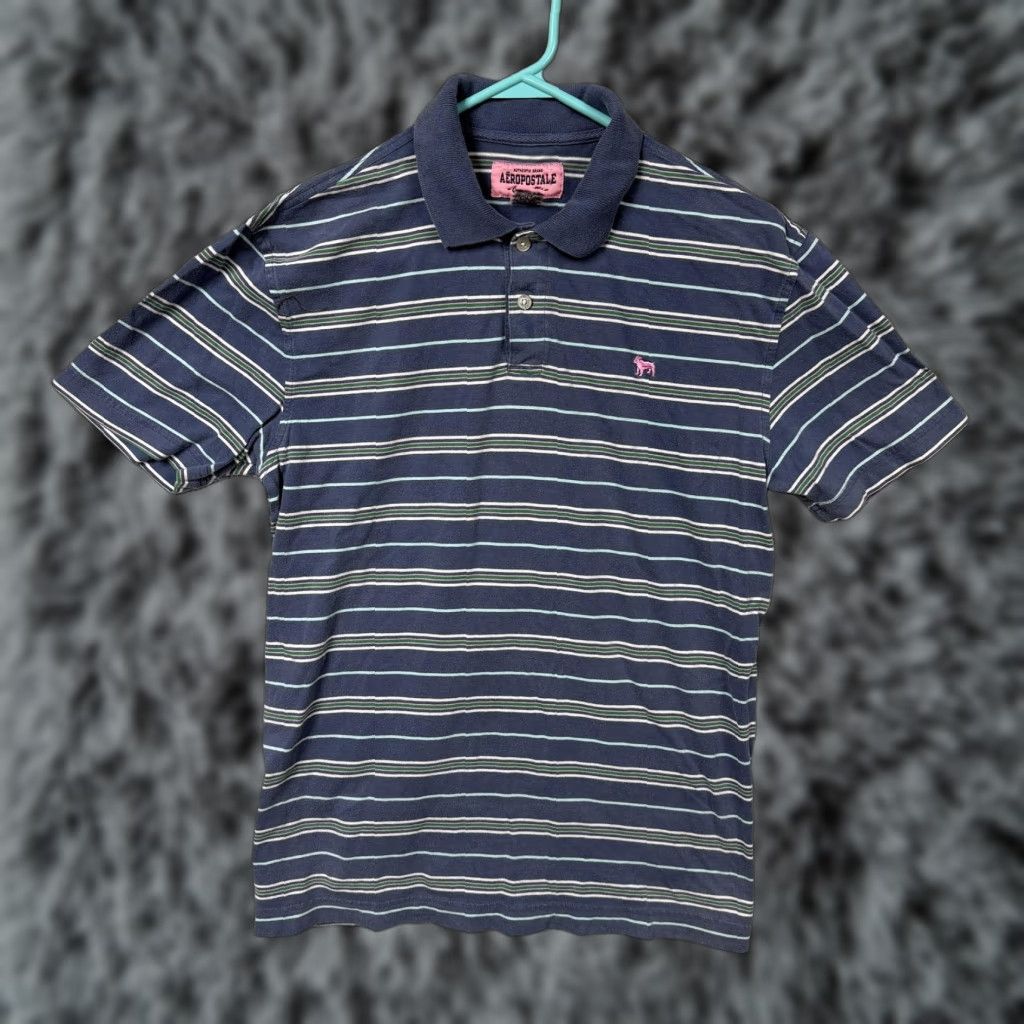 Aeropostale Aeropostale Polo Shirt Mens S Striped Y2K Retro Mall Brand Preppy Streetwear Size US S / EU 44-46 / 1 - 1 Thumbnail