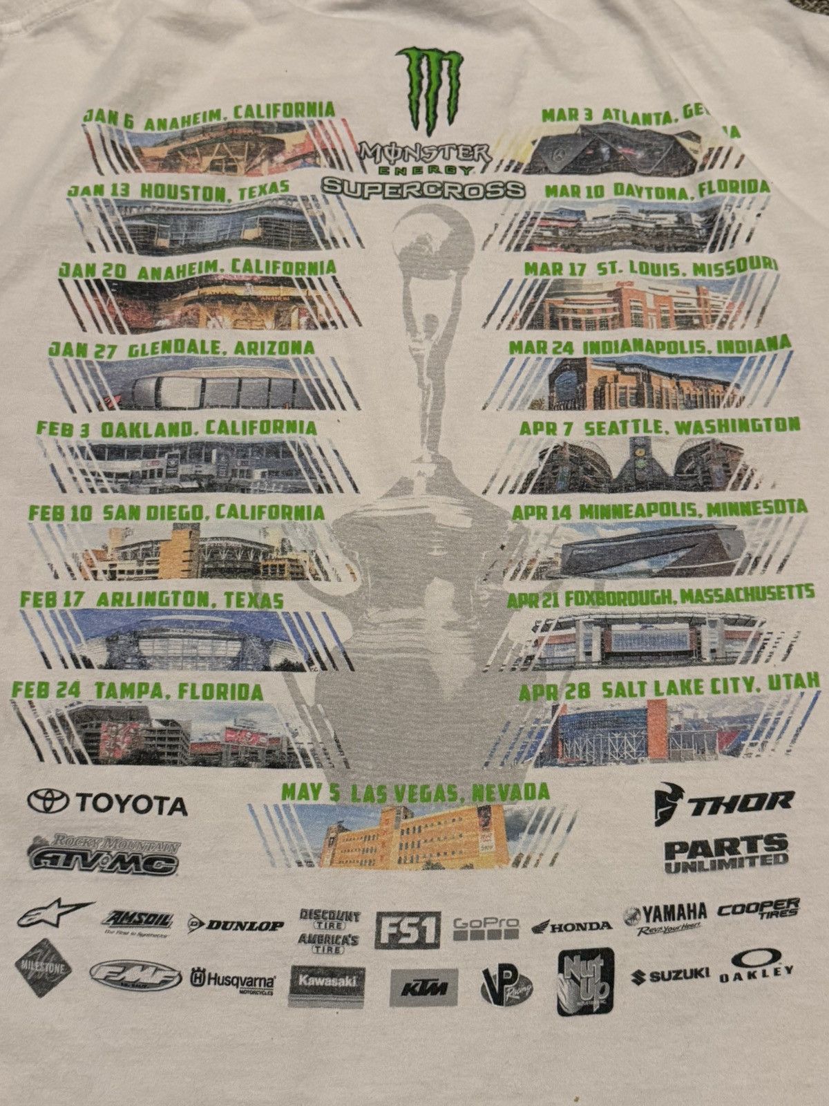 JNCO Monster Energy AMA Supercross FIM World Championship T-Shirt Size US L / EU 52-54 / 3 - 3 Thumbnail
