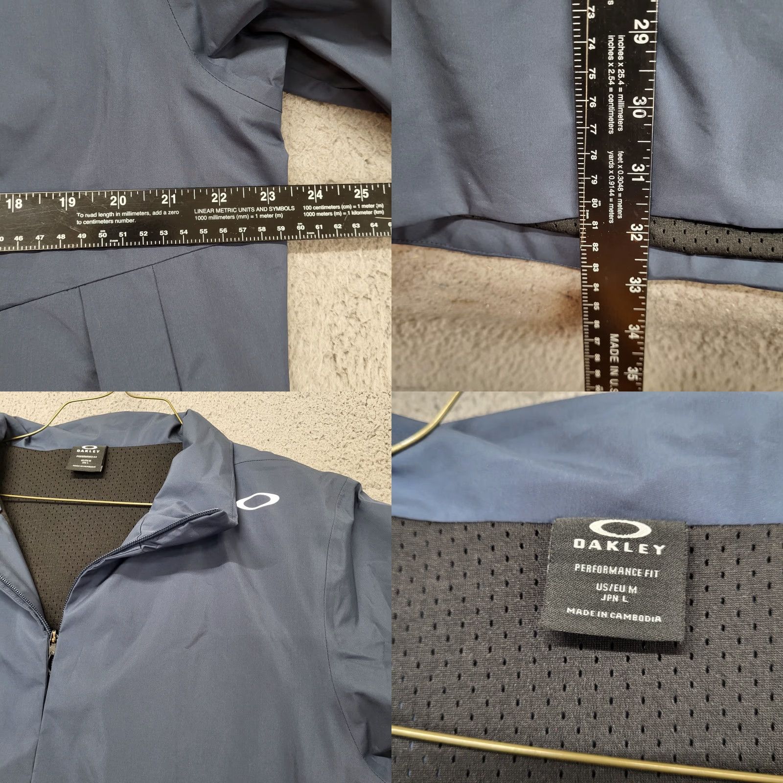 Oakley Oakley Jacket Men's M Blue Performance Fit Hood & Logo Outdoor Hiking Jacket Size US M / EU 48-50 / 2 - 9 Thumbnail