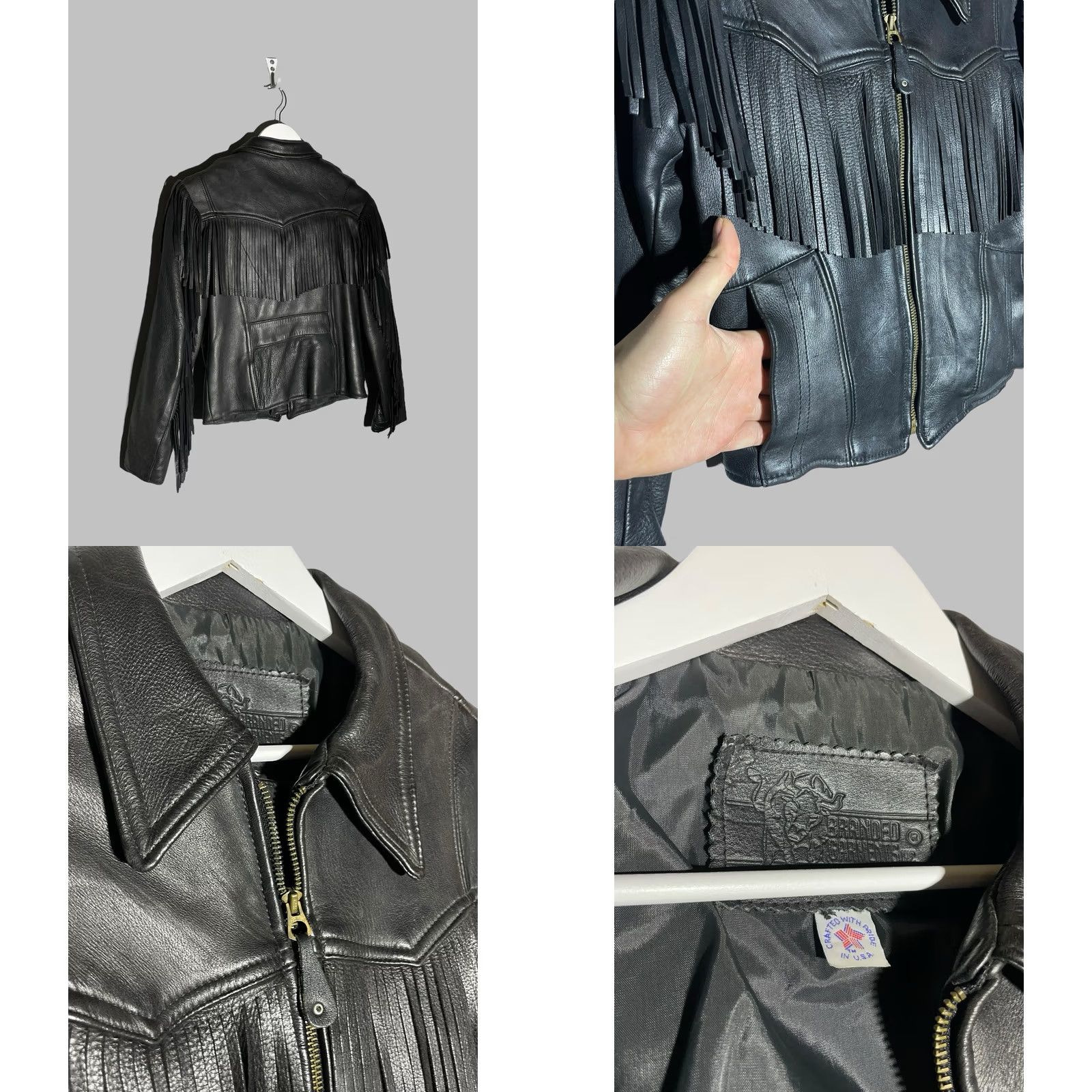 Vintage VINTAGE Branded Garments Jacket Womens S/XS Black Motorcycles Women Leather Size S / US 4 / IT 40 - 8 Thumbnail