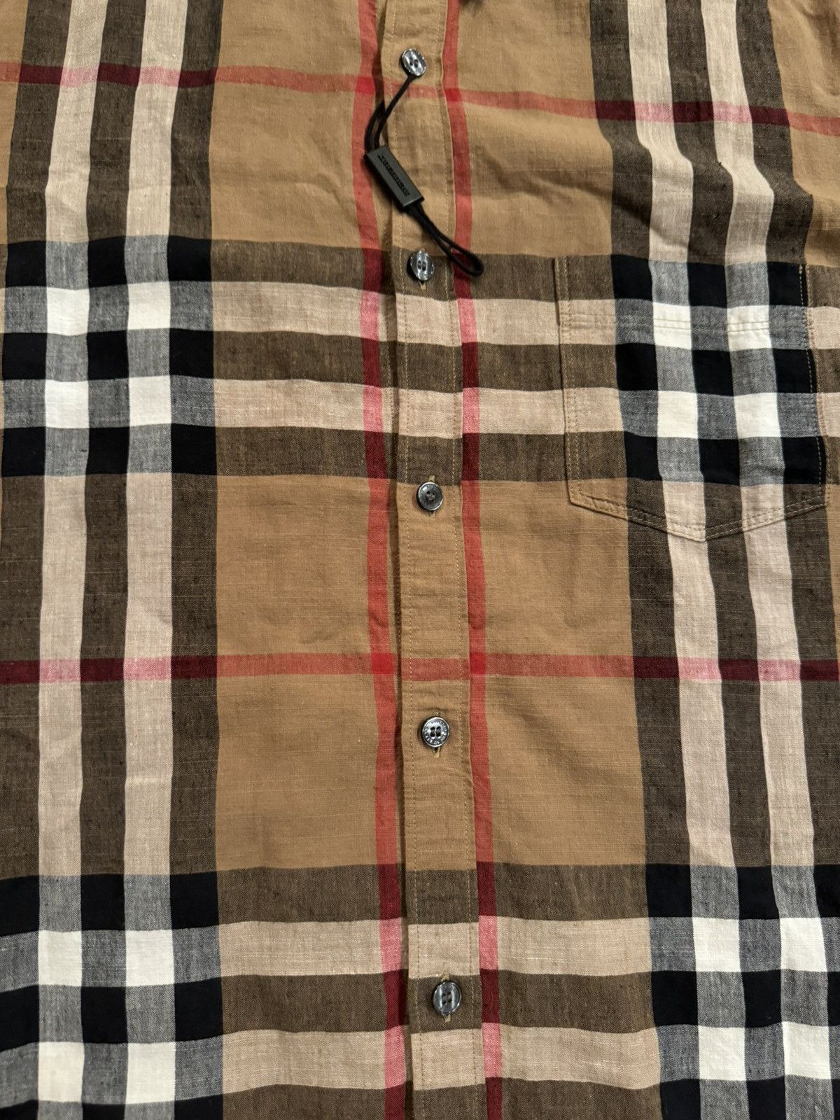 Burberry 🔥Burberry Brit Nova Check Linen Shirt/Nova Check Polo Shirt Size US M / EU 48-50 / 2 - 10 Thumbnail