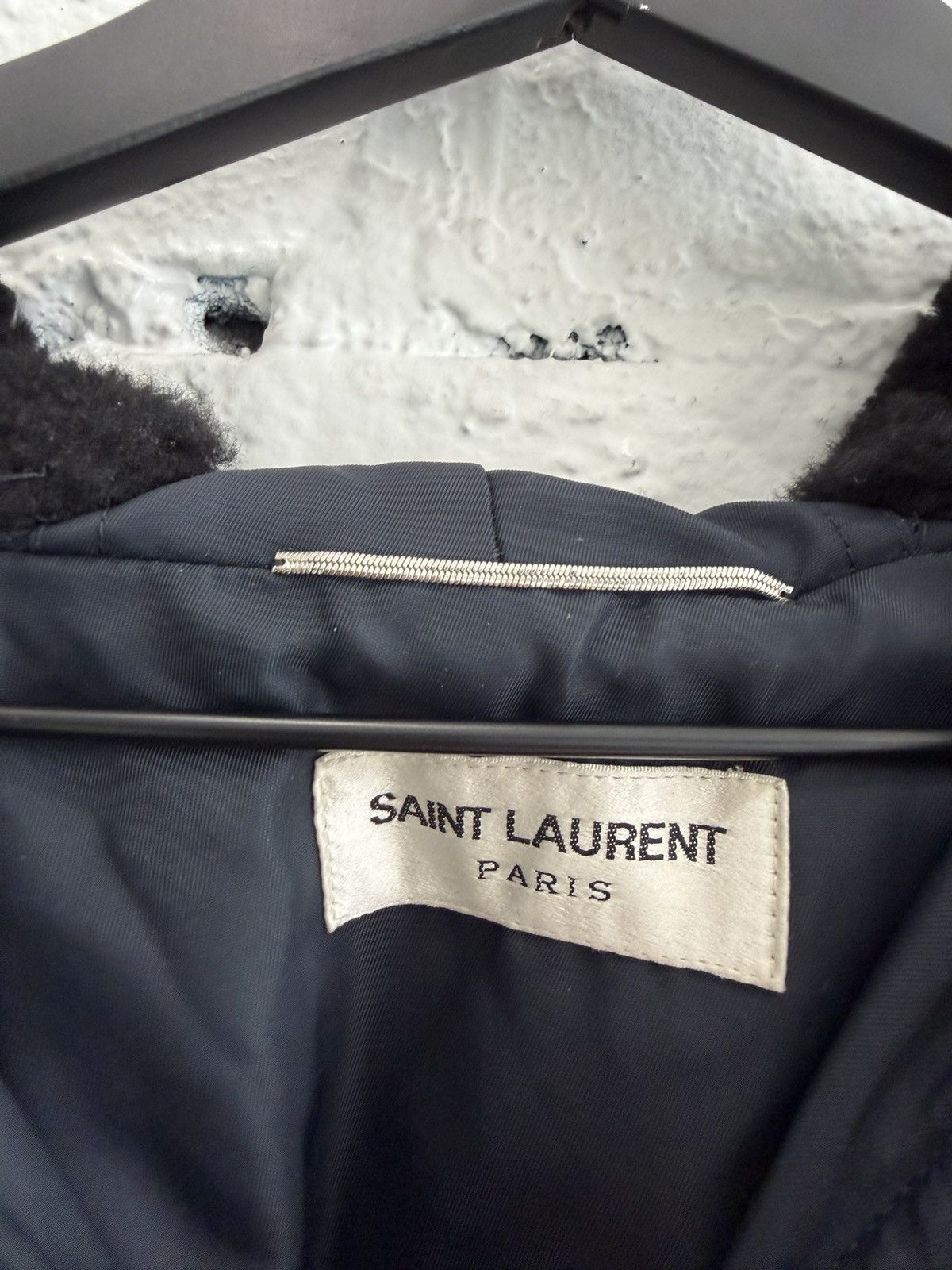 Saint Laurent Paris F/W 2015 SLP HOODED FUR BOMBER JACKET Size US S / EU 44-46 / 1 - 3 Thumbnail