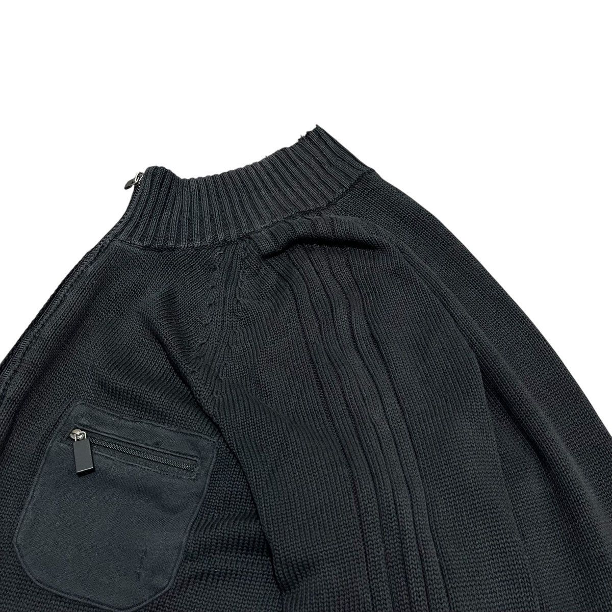 Calvin Klein Full Zip Cable Knit Black Sweater Lgb Style Ifsix Size US XL / EU 56 / 4 - 11 Thumbnail
