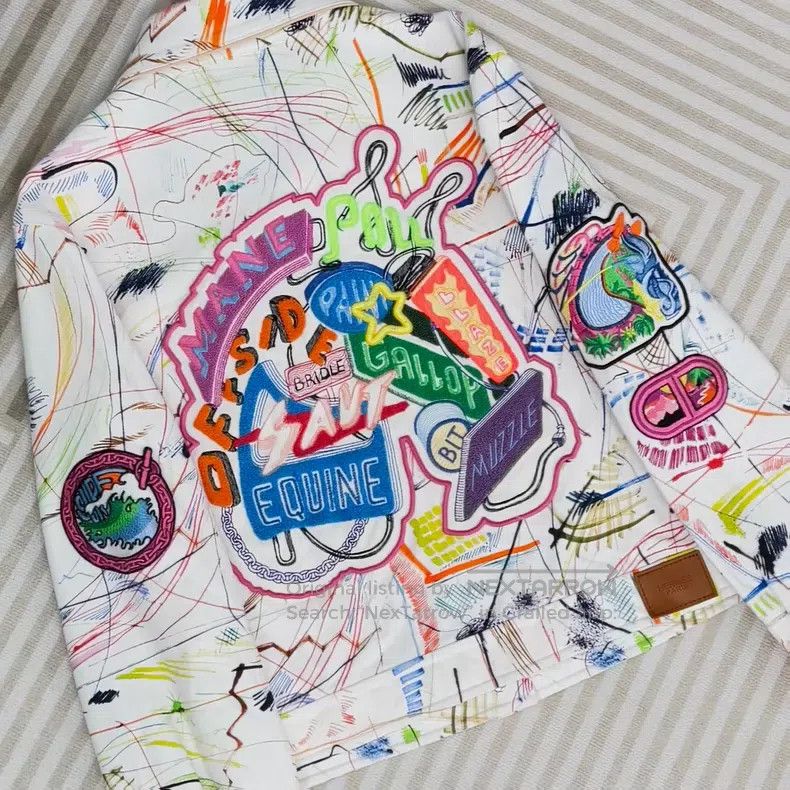 Hermes Hermes Graffiti Denim Jacket Size XS / US 0-2 / IT 36-38 - 5 Thumbnail