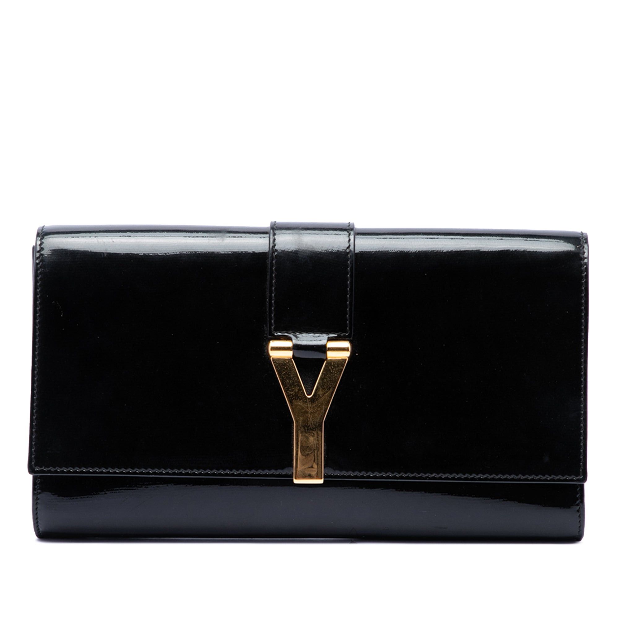 Saint Laurent Paris Patent Chyc Ligne Clutch Size ONE SIZE - 1 Thumbnail