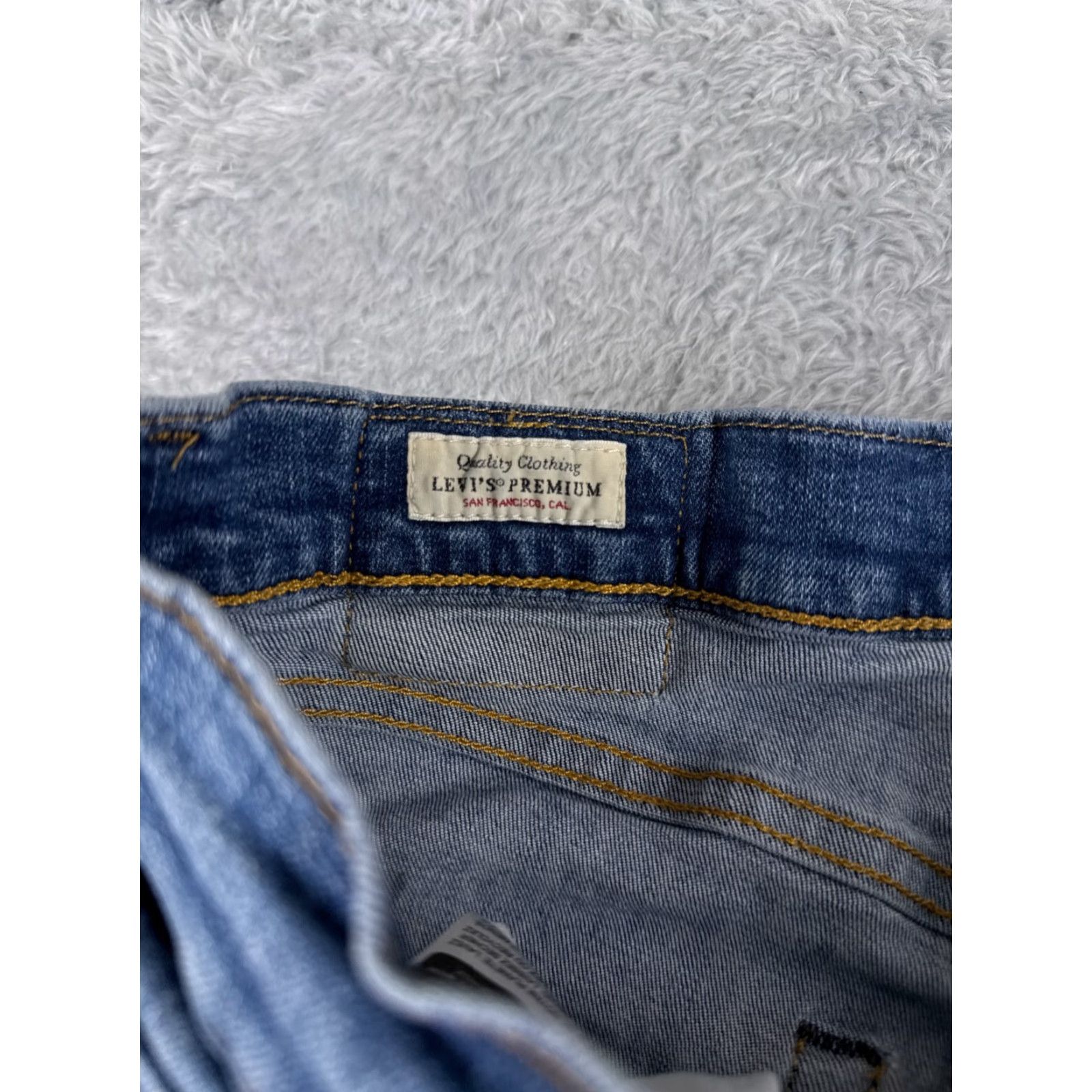 Levi's Levi's 512 Jeans Regular Denim Blue 31x27 Distressed Stretch 5-Pocket Cotton Jeans Men Size US 31 - 6 Thumbnail