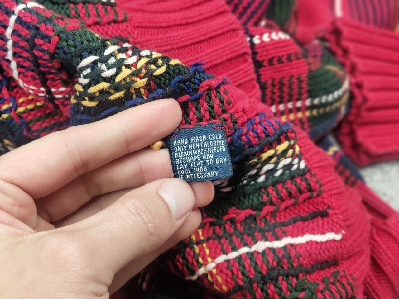 Polo Ralph Lauren Rare Vintage Polo Ralph Lauren Knit Sweater Plaid Red Tartan Size US XL / EU 56 / 4 - 12 Thumbnail