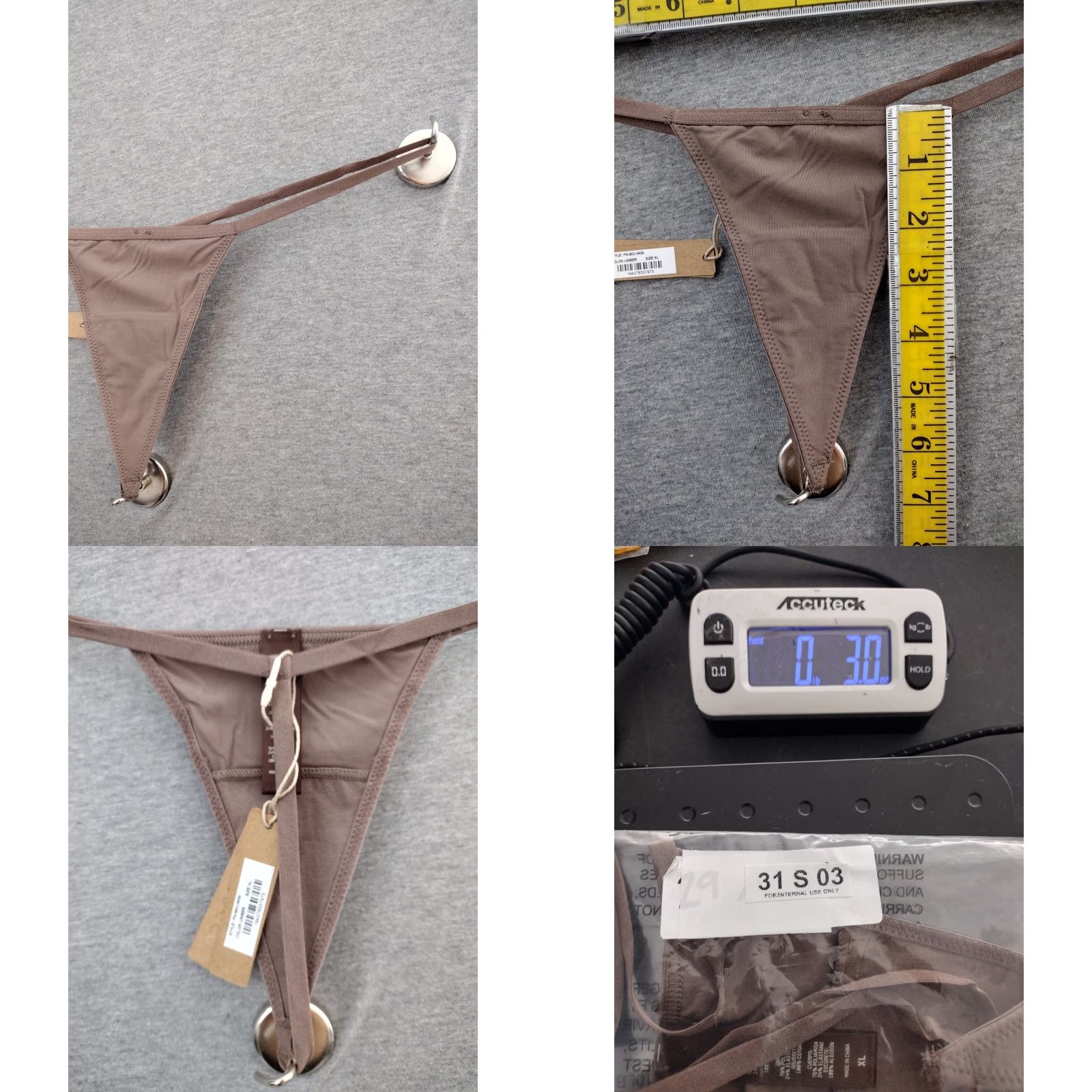 SKIMS VINTAGE No — SKIMS Panties Thong Womens XL Umber Sax? Size 40" / US 18 - 8 Thumbnail