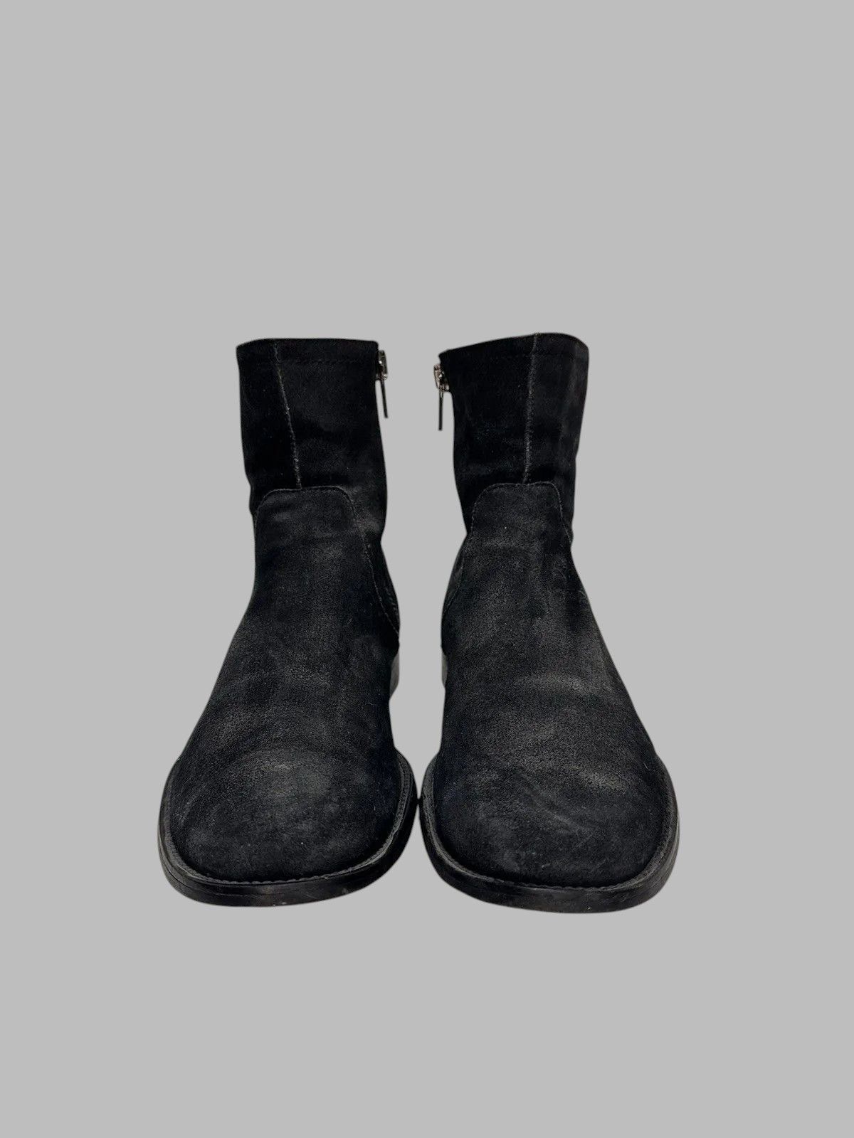 Hedi Slimane AS98 Style Italian Leather Mens Boots Meltal Zip Rick Owens Size US 8 / EU 41 - 3 Thumbnail