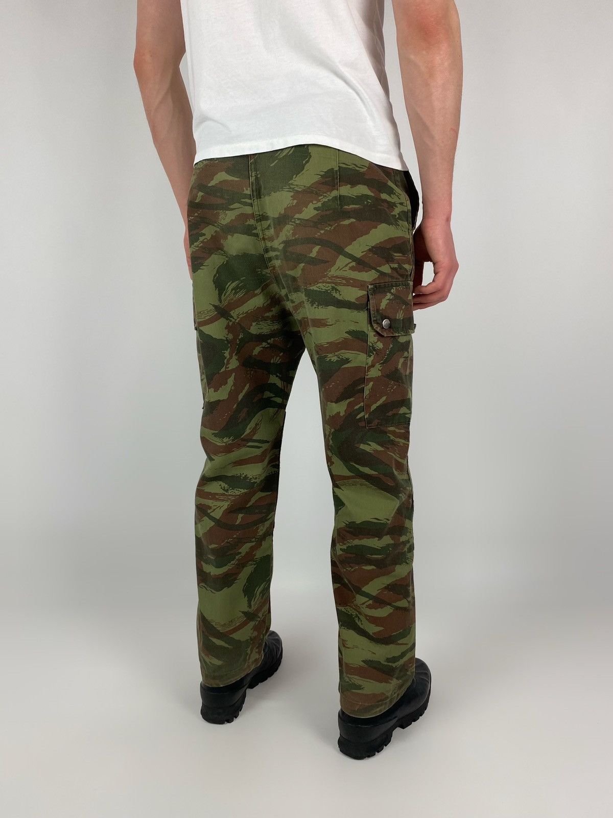 Vintage 1990’s Vintage Greek Army HBT Lizard Camo Cargo Pants Size US 34 / EU 50 - 2 Thumbnail
