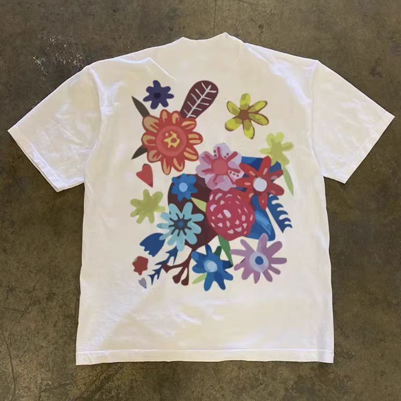 Vintage Casual retro cotton floral print loose tee Size US M / EU 48-50 / 2 - 1 Thumbnail