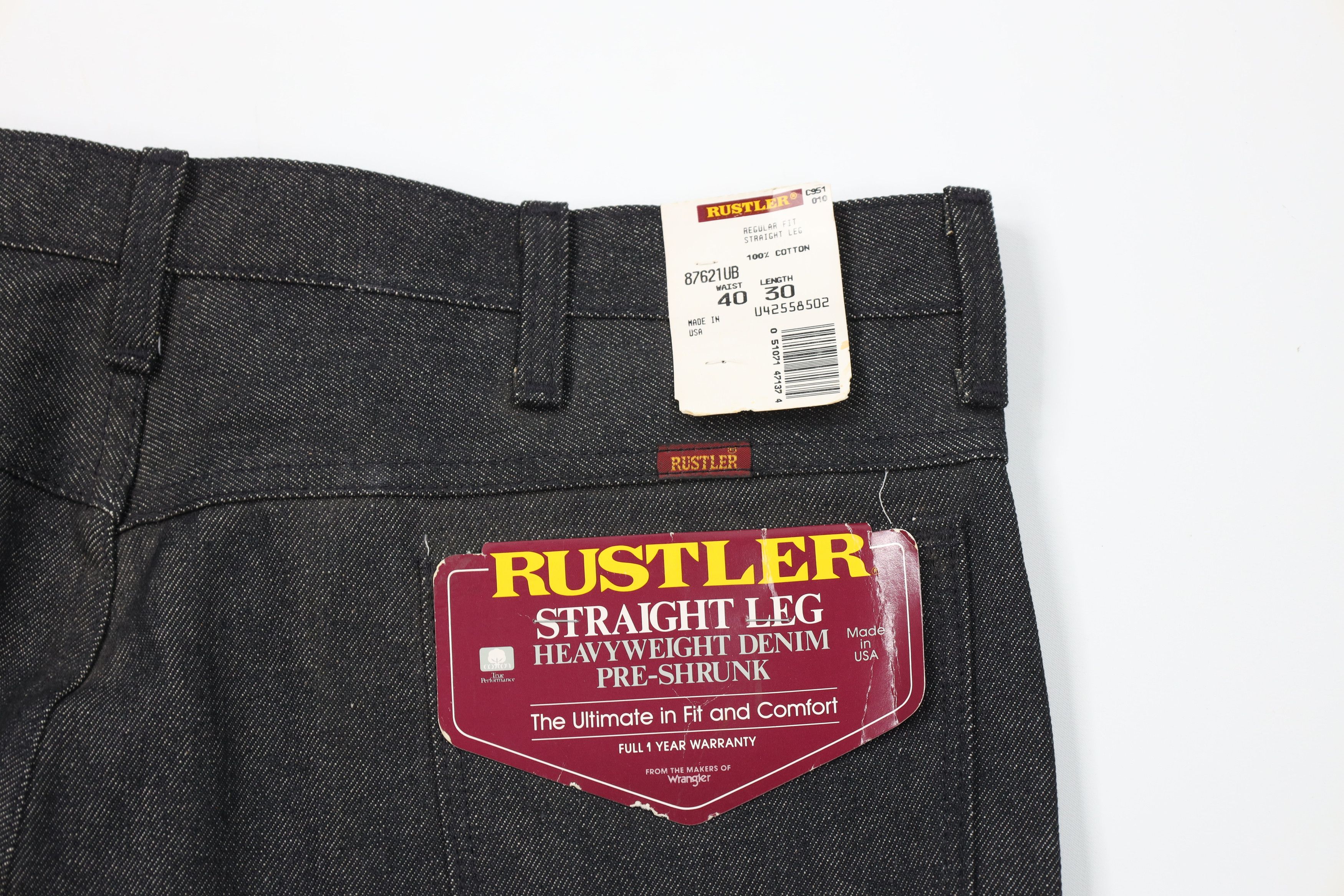 Wrangler Deadstock Vintage 70s Wrangler Rustler Jeans Black USA Size US 40 / EU 56 - 12 Thumbnail