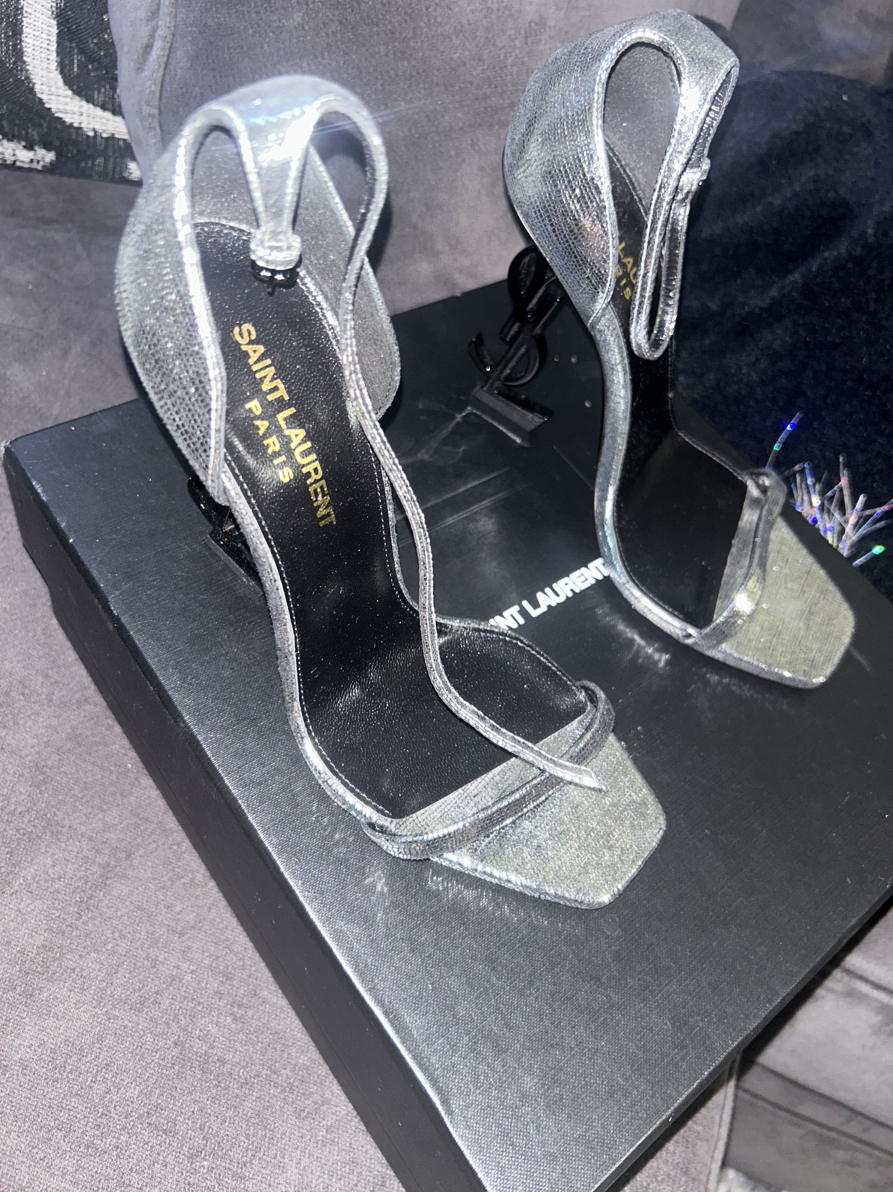 Yves Saint Laurent Saint Laurent OPYUM SANDALS Size US 7 / IT 37 - 3 Thumbnail