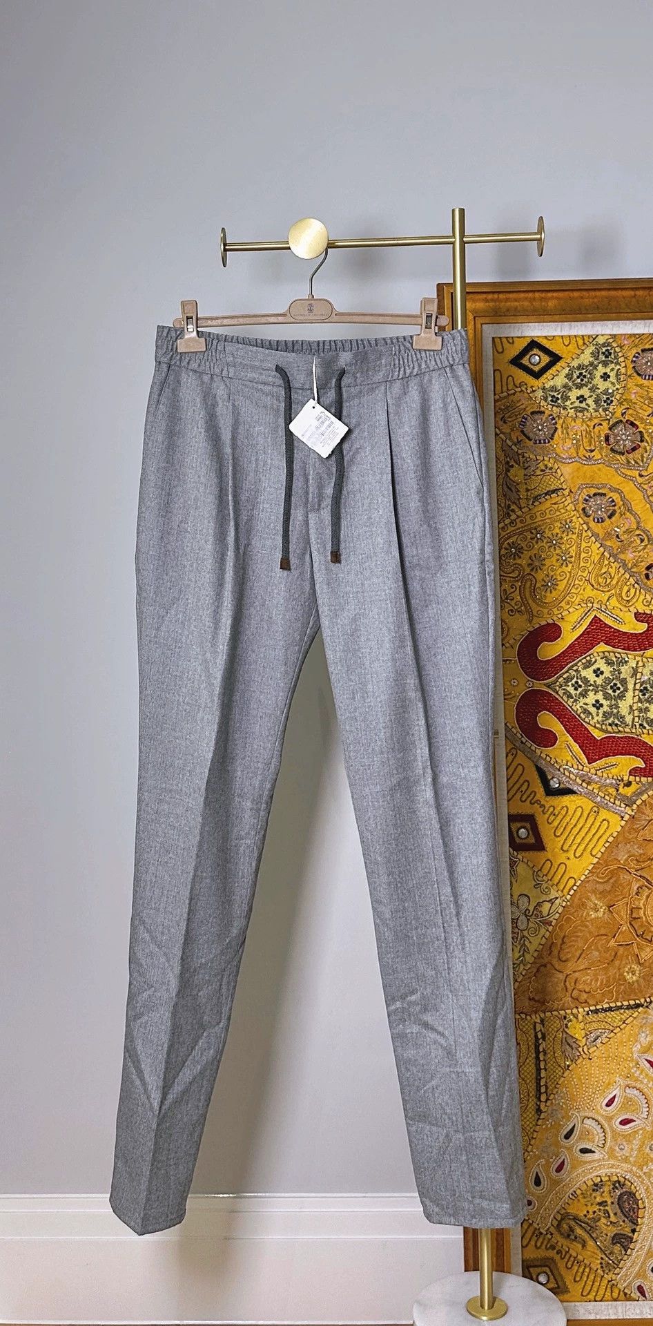 Brunello Cucinelli Brunello Cucinelli Wool Drawstring Pants Size US 38 / EU 54 - 1 Thumbnail