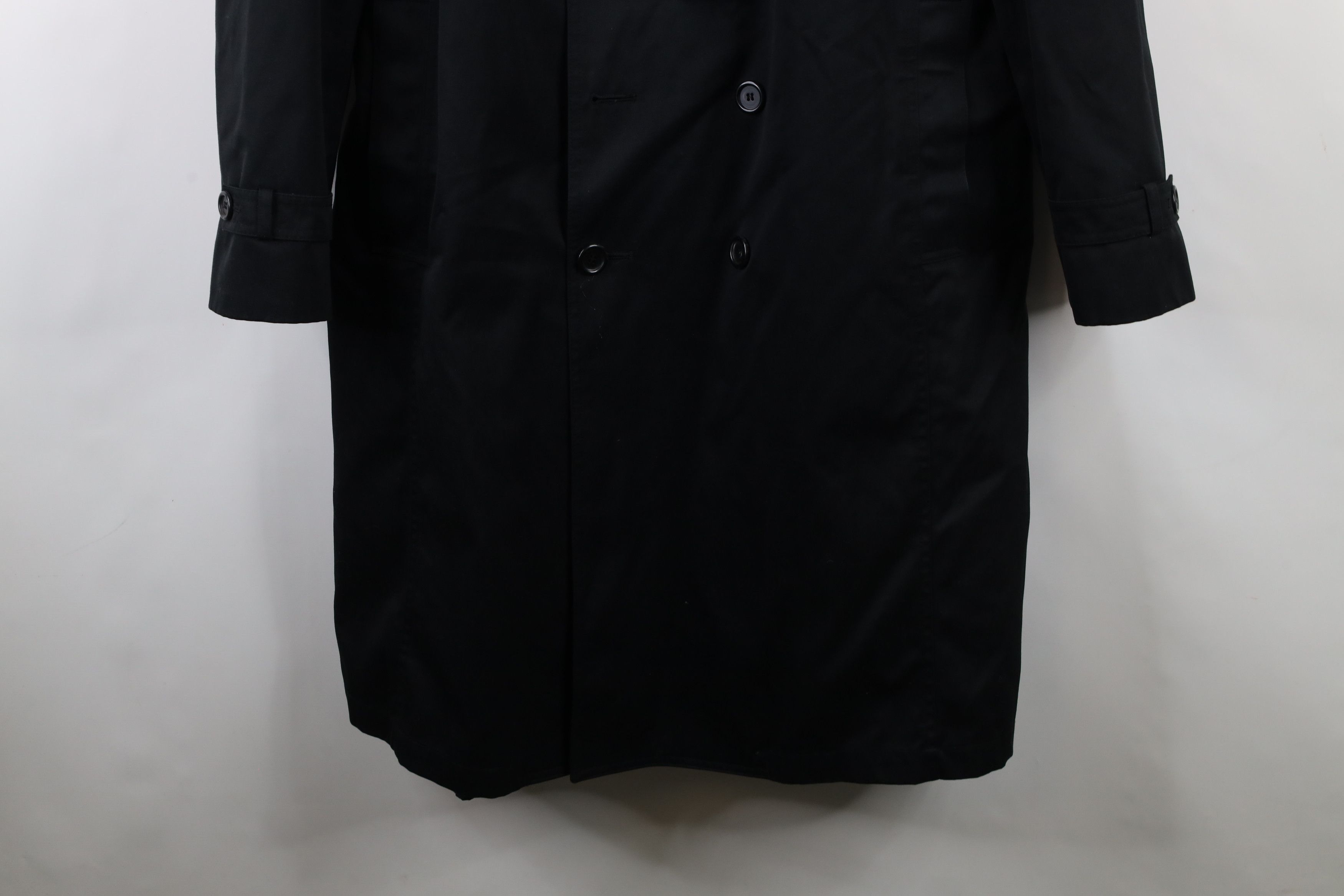 Vintage Vintage 90s Streetwear Breasted Trench Coat Jacket Black Size US XL / EU 56 / 4 - 4 Thumbnail