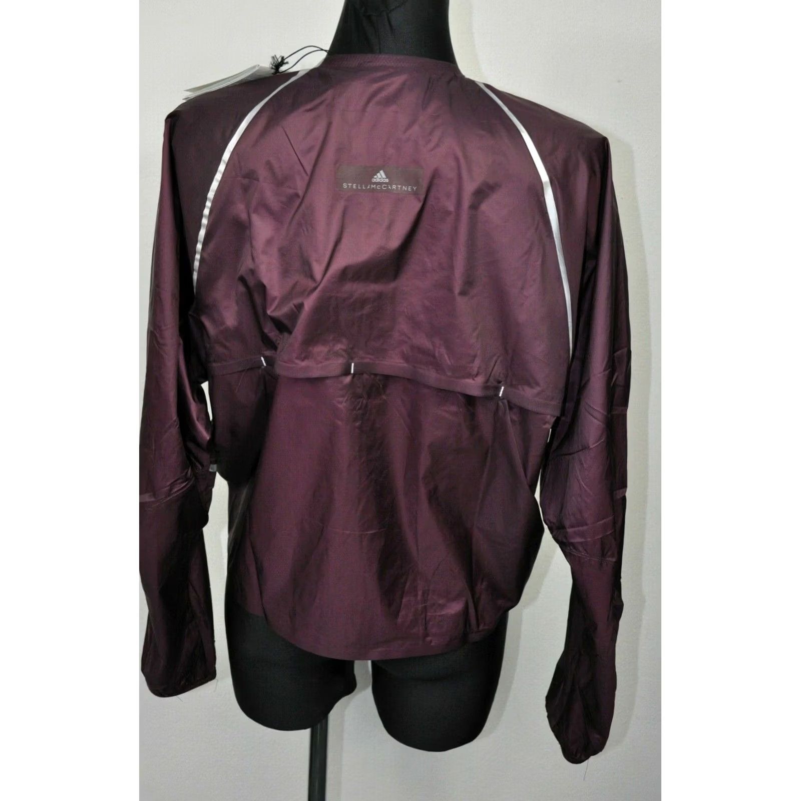 Stella McCartney adidas by Stella McCartney Run Light Jacket Women's M Windbreaker Jacket Purple Logo Activewear 100% Polyester Zip Womens Size M / US 6-8 / IT 42-44 - 4 Thumbnail