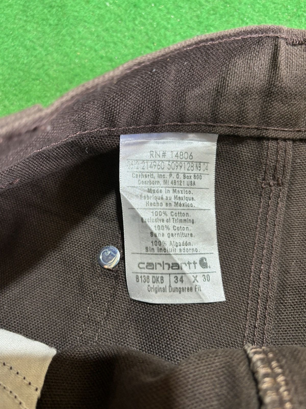 Other DARK BROWN CARHARTT DOUBLLE KNEE - MODEL[ B136- DKB ] Size US 34 / EU 50 - 2 Thumbnail