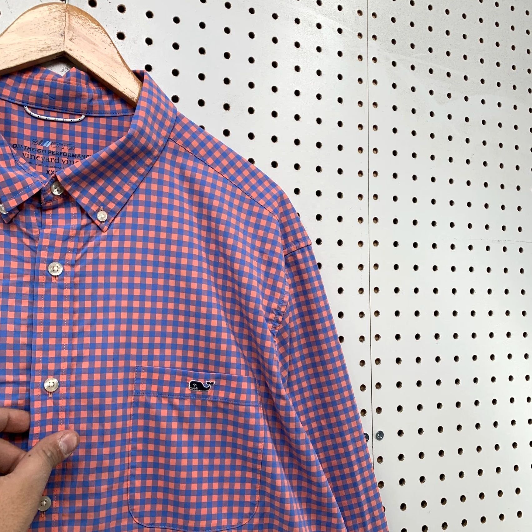 Vineyard Vines Vineyard Vines Performance Button Shirt Mens 2XL Pink Blue On The Go Gingham Shirt 2XL Pink Boys Mens 2XL Pink Blue On The Go Gingham Size US XXL / EU 58 / 5 - 6 Thumbnail