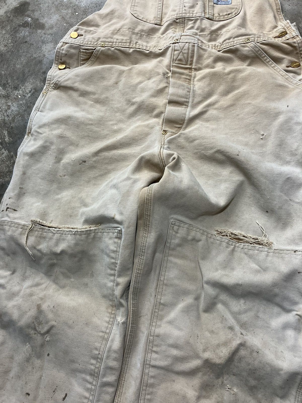 Carhartt × Vintage Thrashed 80’s Carhartt Overalls Size US 40 / EU 56 - 3 Thumbnail