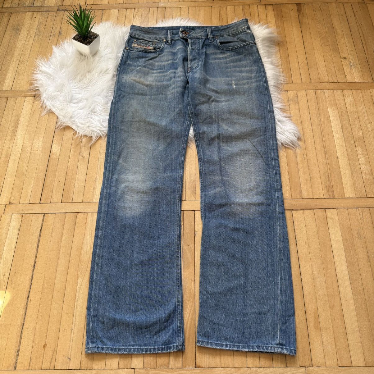 Diesel 📌 Crazy Diesel Flared Bootcut Vintage Y2K Washed Blue Denim Size US 34 / EU 50 - 1 Thumbnail