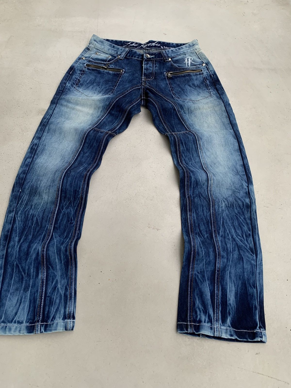 If Six Was Nine Hot Revolver Jeans Vintage Avantgarde Style Denim Rare Size US 32 / EU 48 - 3 Thumbnail
