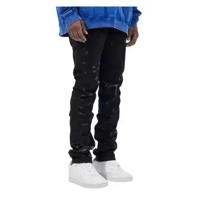 Japanese Brand Black Stacked Denim Jeans Size US 32 / EU 48 - 1 Thumbnail