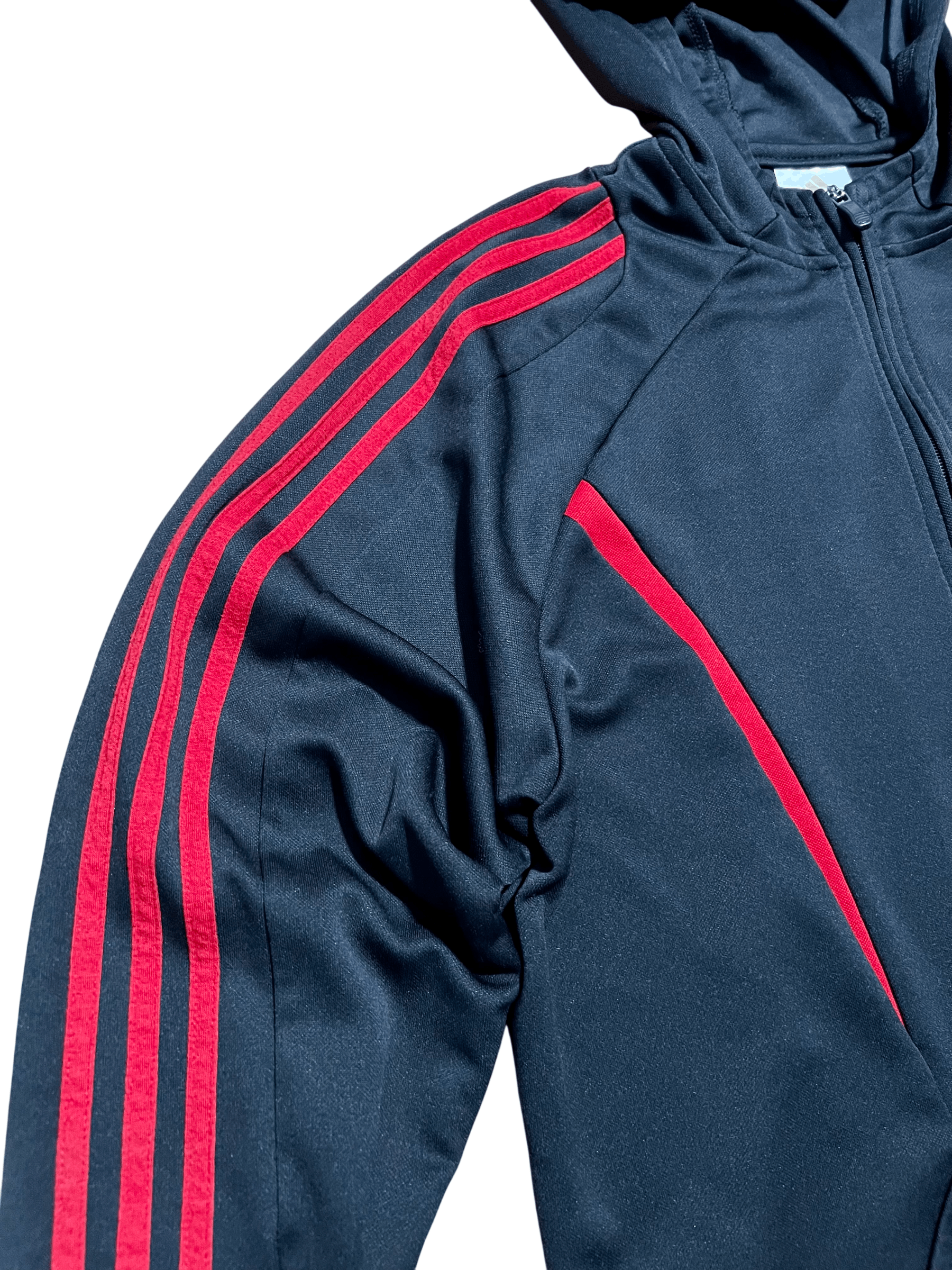 Adidas Adidas Retro Athletic Red & Black Full Zip Track Jacket Size US XL / EU 56 / 4 - 4 Thumbnail