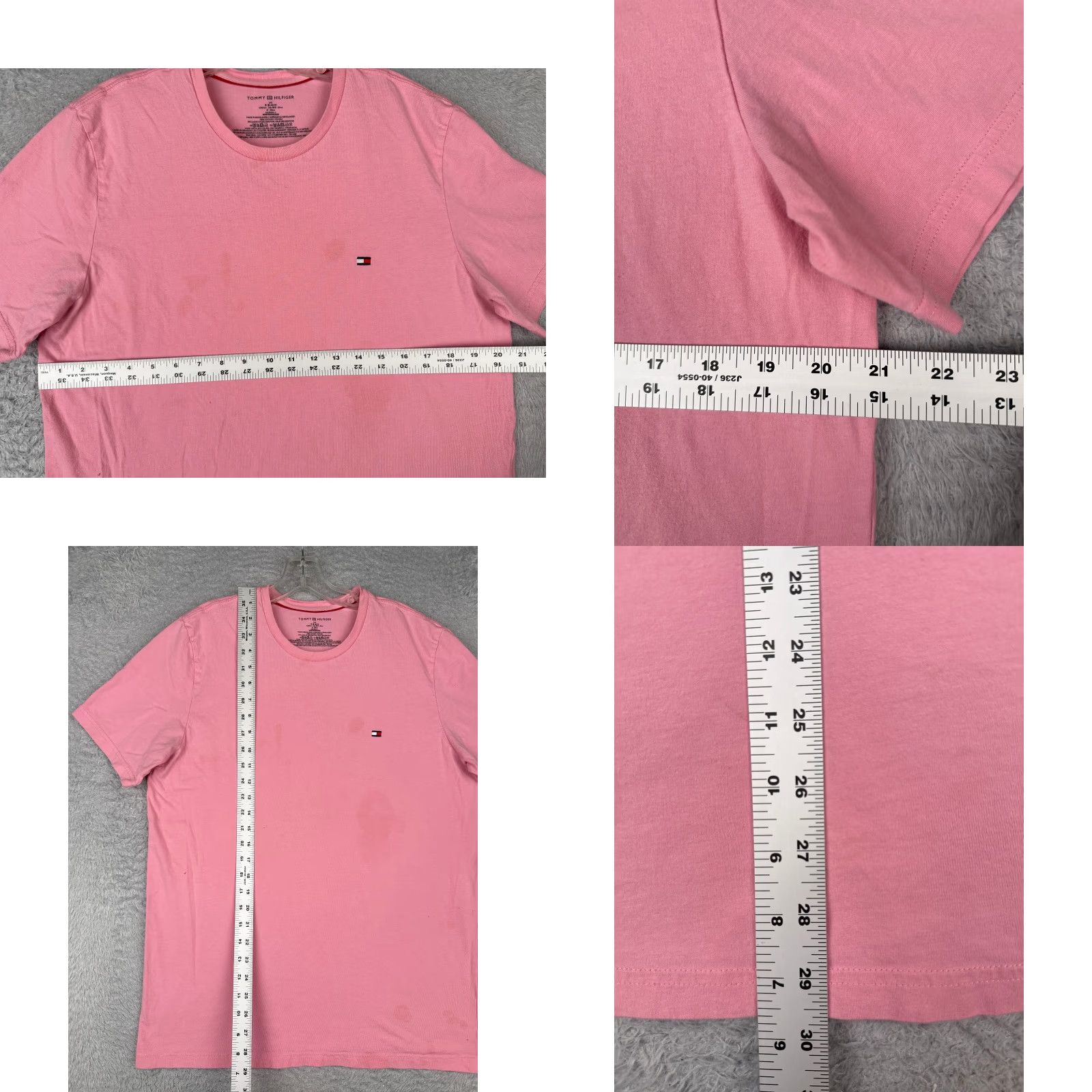 Tommy Hilfiger Tommy Hilfiger Shirt Adult Large Pink Crew Neck Short Sleeve 100% Cotton Logo Embroidered Men's T-Shirt Size US L / EU 52-54 / 3 - 8 Thumbnail