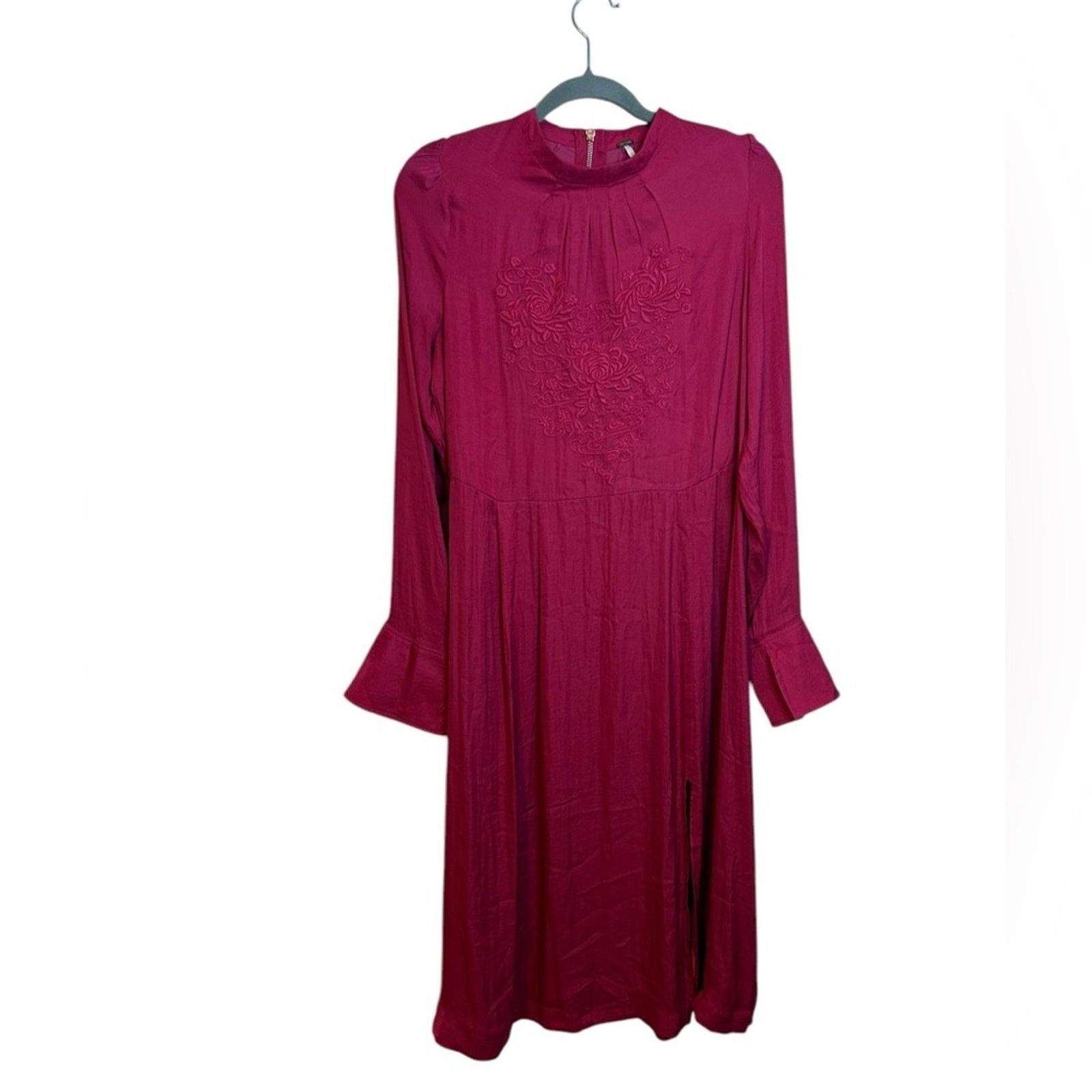 Free People Free People New Day Embroidered Pink Long Tunic Top Size M / US 6-8 / IT 42-44 - 1 Thumbnail
