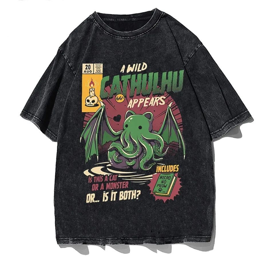 Japanese Brand Cthullu Streetwear O Neck Shirt Wash Size US S / EU 44-46 / 1 - 1 Thumbnail