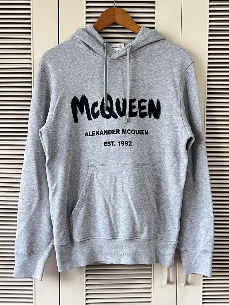 Alexander McQueen Alexander Mcqueen Gray hooded sweatshirt Size US M / EU 48-50 / 2 - 1 Thumbnail