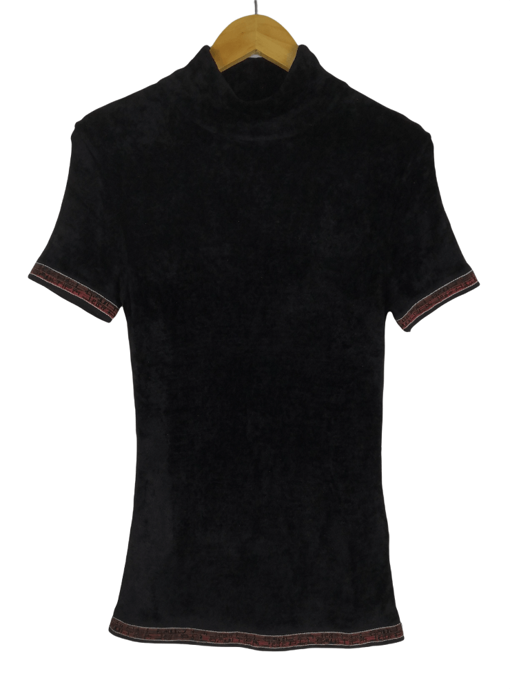 Jean Paul Gaultier Vintage Jean Paul Gaultier T-Shirt Velvet JPG Turtle Neck Size S / US 4 / IT 40 - 1 Thumbnail