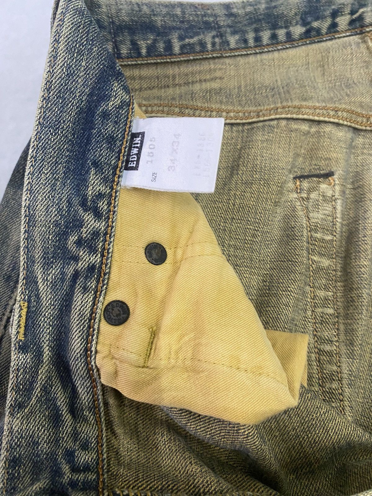 Edwin Size 35x32 Vintage Edwin Selvedge Distressed Denim Jeans Size US 35 - 11 Thumbnail
