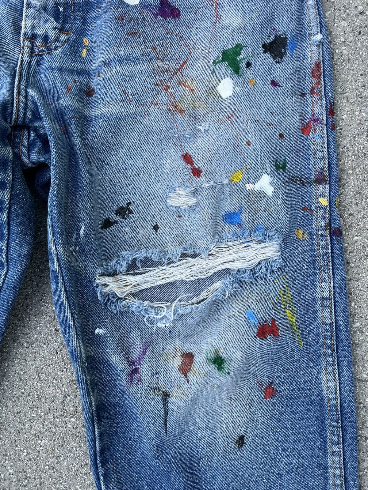 Vintage Dickies Work Carpenter Painter Pants Thrashed Distressed Size US 33 - 5 Thumbnail
