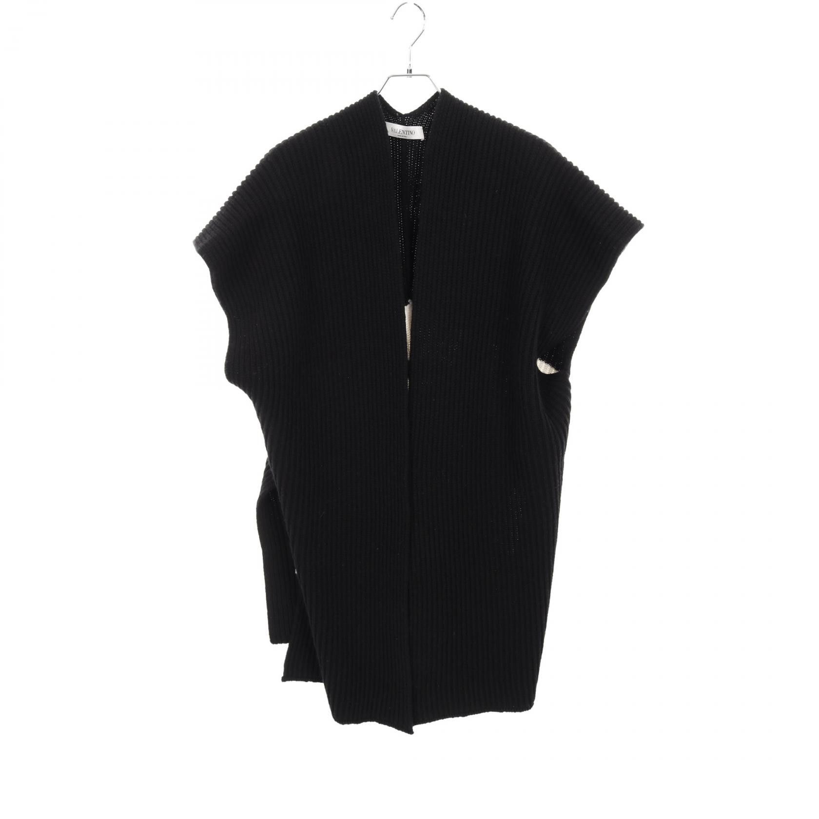 Valentino Valentino Valentino VLTN logo Wool Poncho Natural Material Outerwear UB3KSA055TK Size ONE SIZE - 1 Thumbnail
