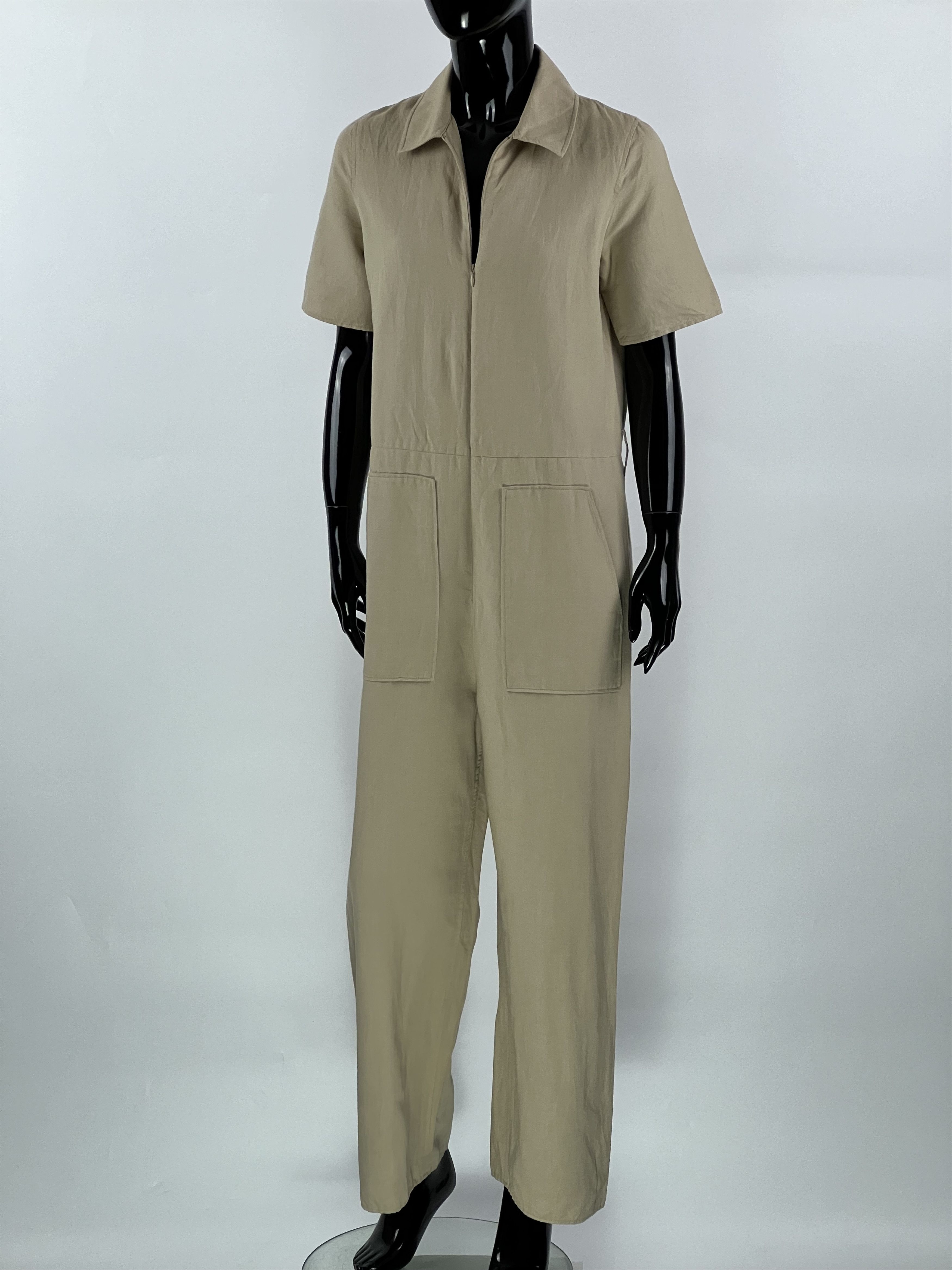 Cos COS Women's Beige Linen Cotton Jumpsuit Size EUR34/XS Size 26" / US 2 / IT 38 - 1 Thumbnail