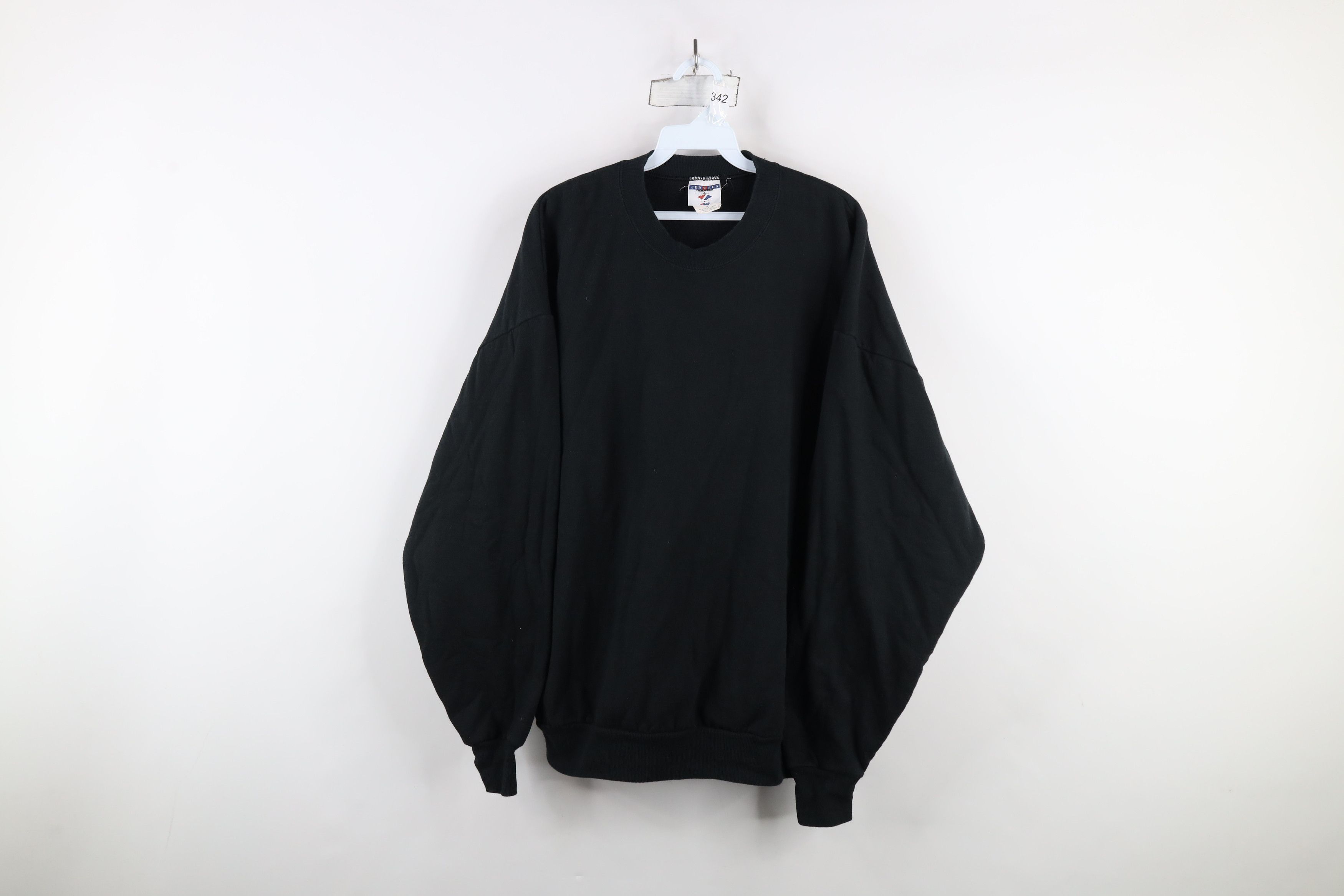 Vintage Vintage 90s Streetwear Blank Heavy Crewneck Sweatshirt Black Size US XXL / EU 58 / 5 - 1 Thumbnail