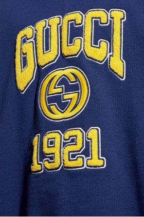 Gucci o1loc1c0925 Cotton Jersey Hooded Sweatshirt in Navy Blue Size US XXS / EU 40 - 5 Thumbnail
