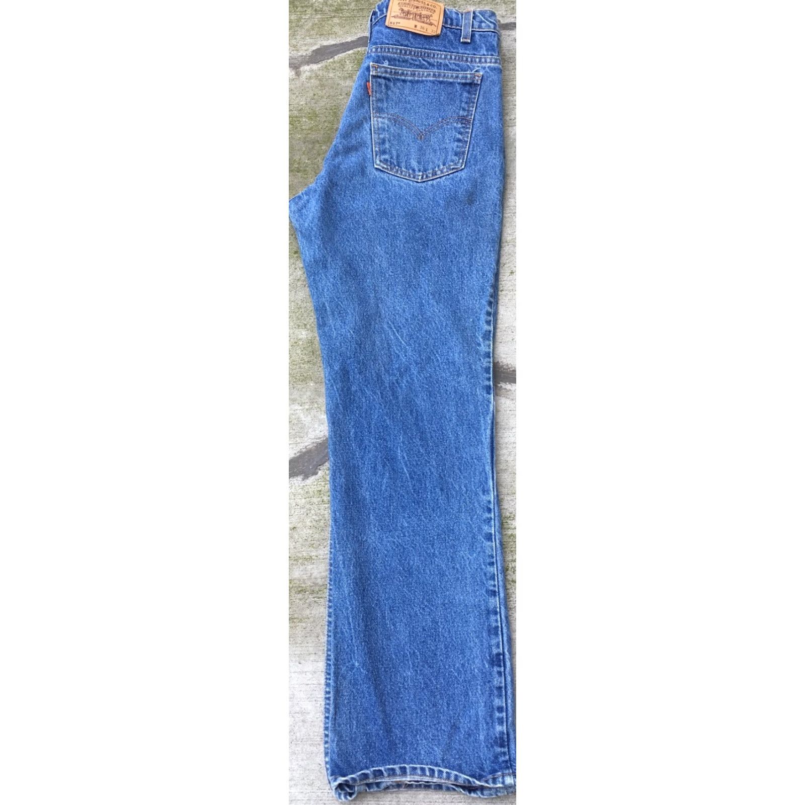 Levi's VINTAGE Levi's 517 Jeans Orange Tab Made In USA Sz 36 32 Denim Jeans Blue 1990s Mens Size US 34 / EU 50 - 7 Thumbnail
