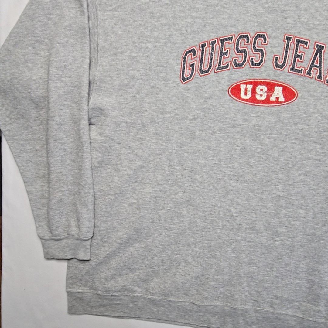 Guess Vintage Guess Jeans USA Sweatshirt Gray Logo Graphic XL 90s Size US XL / EU 56 / 4 - 3 Thumbnail