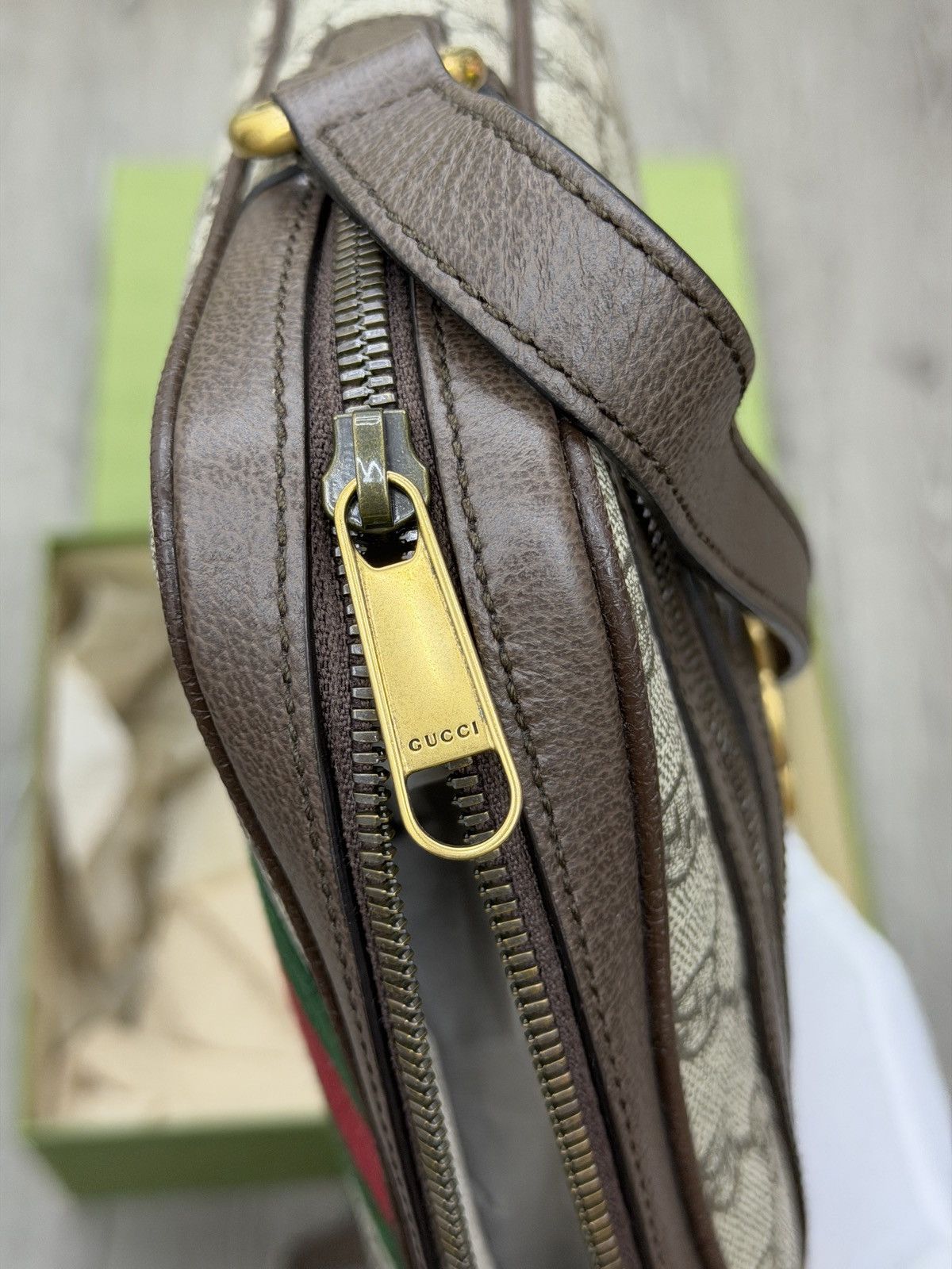 Gucci Gucci Ophidia GG Small Messenger Bag Beige/Ebony Size ONE SIZE - 9 Thumbnail