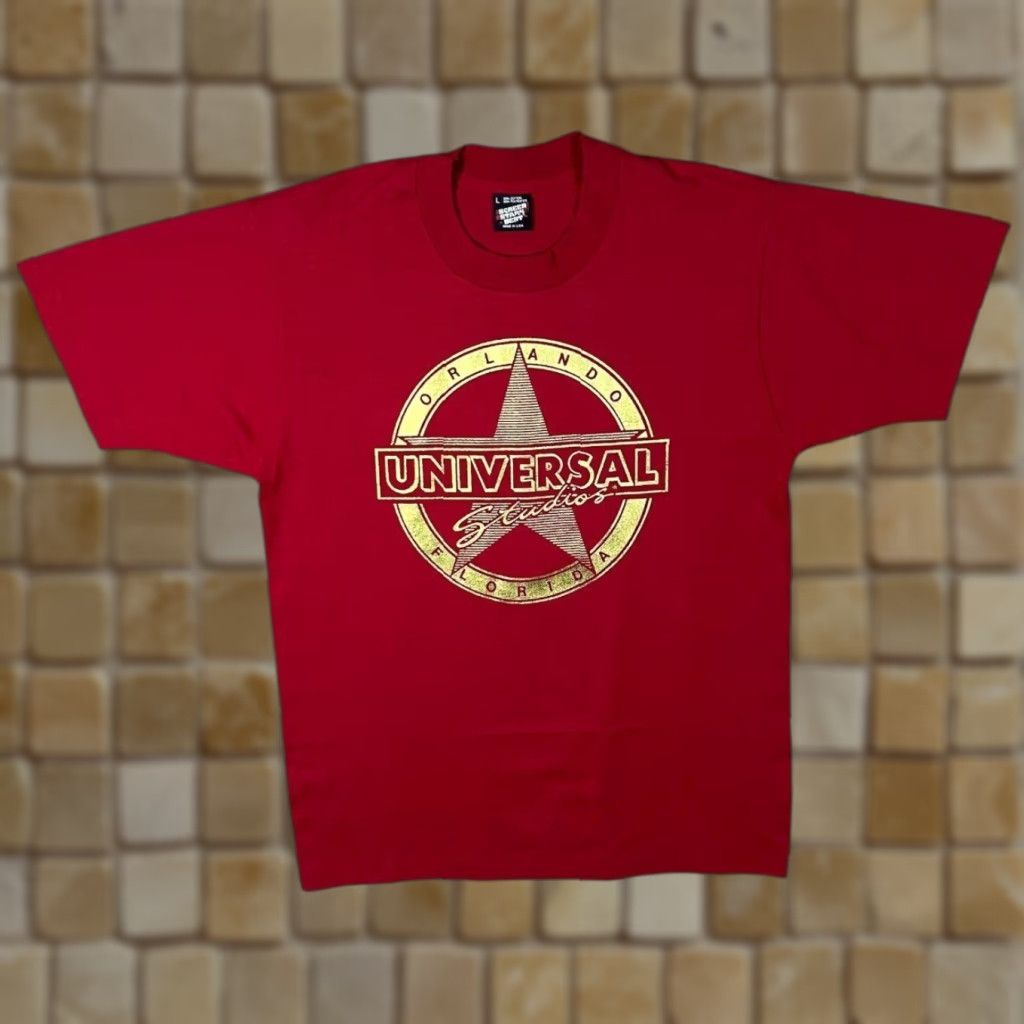 Vintage VINTAGE Screen Stars Universal Studios Orlando Florida Single Stitch T-Shirt L M Red Graphic souvenir 90’s Mens Size US M / EU 48-50 / 2 - 1 Thumbnail