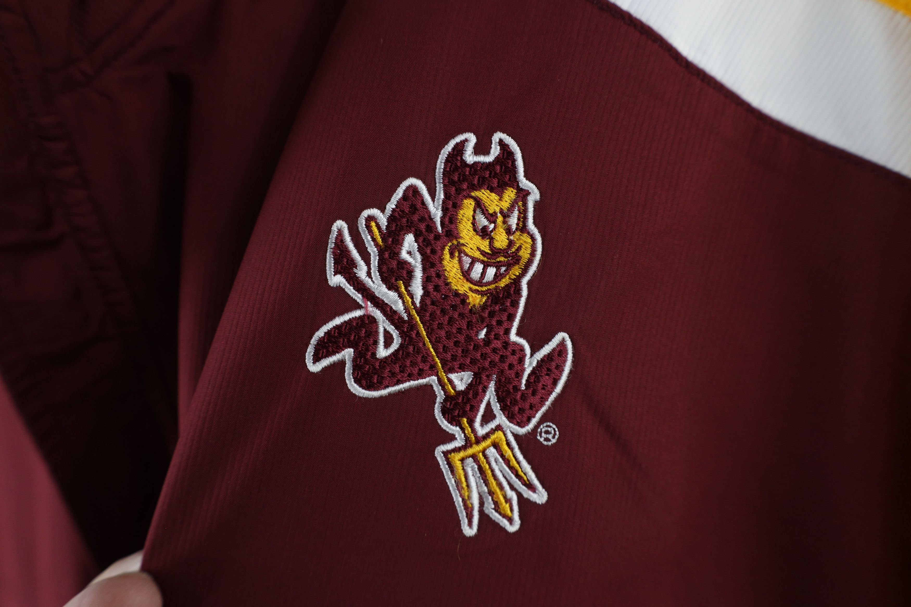 Nike × Vintage Vintage Nike Storm Swoosh Arizona State University Jacket Size US XL / EU 56 / 4 - 5 Thumbnail